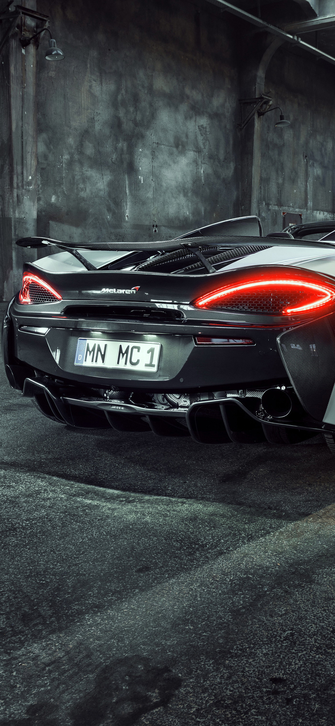 McLaren 570S, Novitec tuning, Rear shot beauty, Enhanced performance, 1130x2440 HD Phone