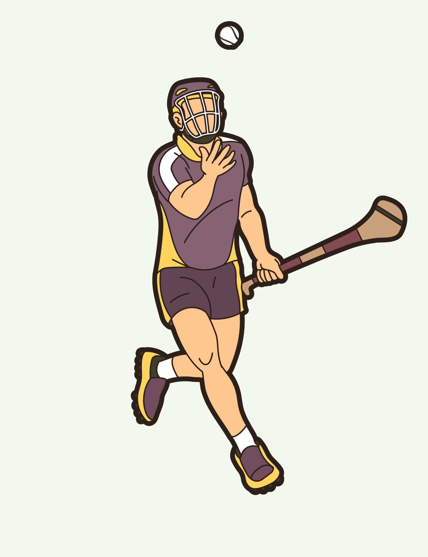 Hurling sport, Player running, 1480x1920 HD Phone