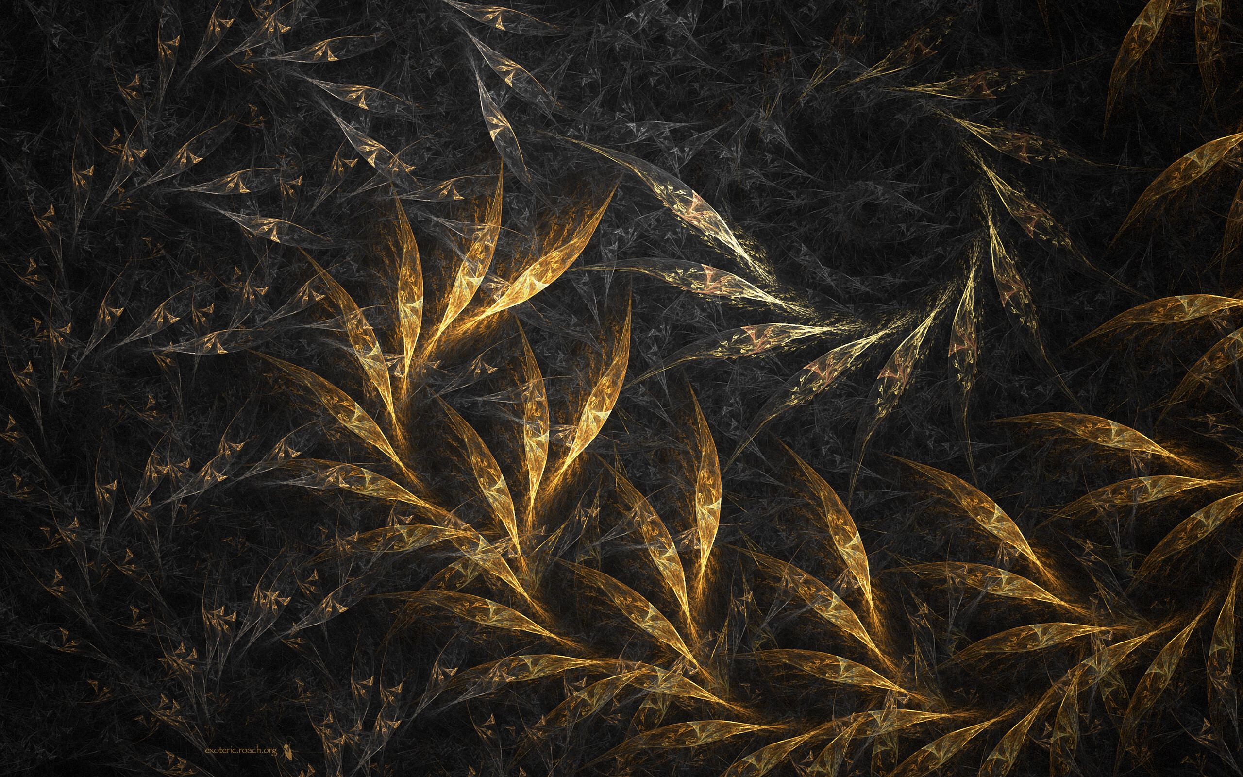 Abstract, Gold Leaf Wallpaper, 2560x1600 HD Desktop