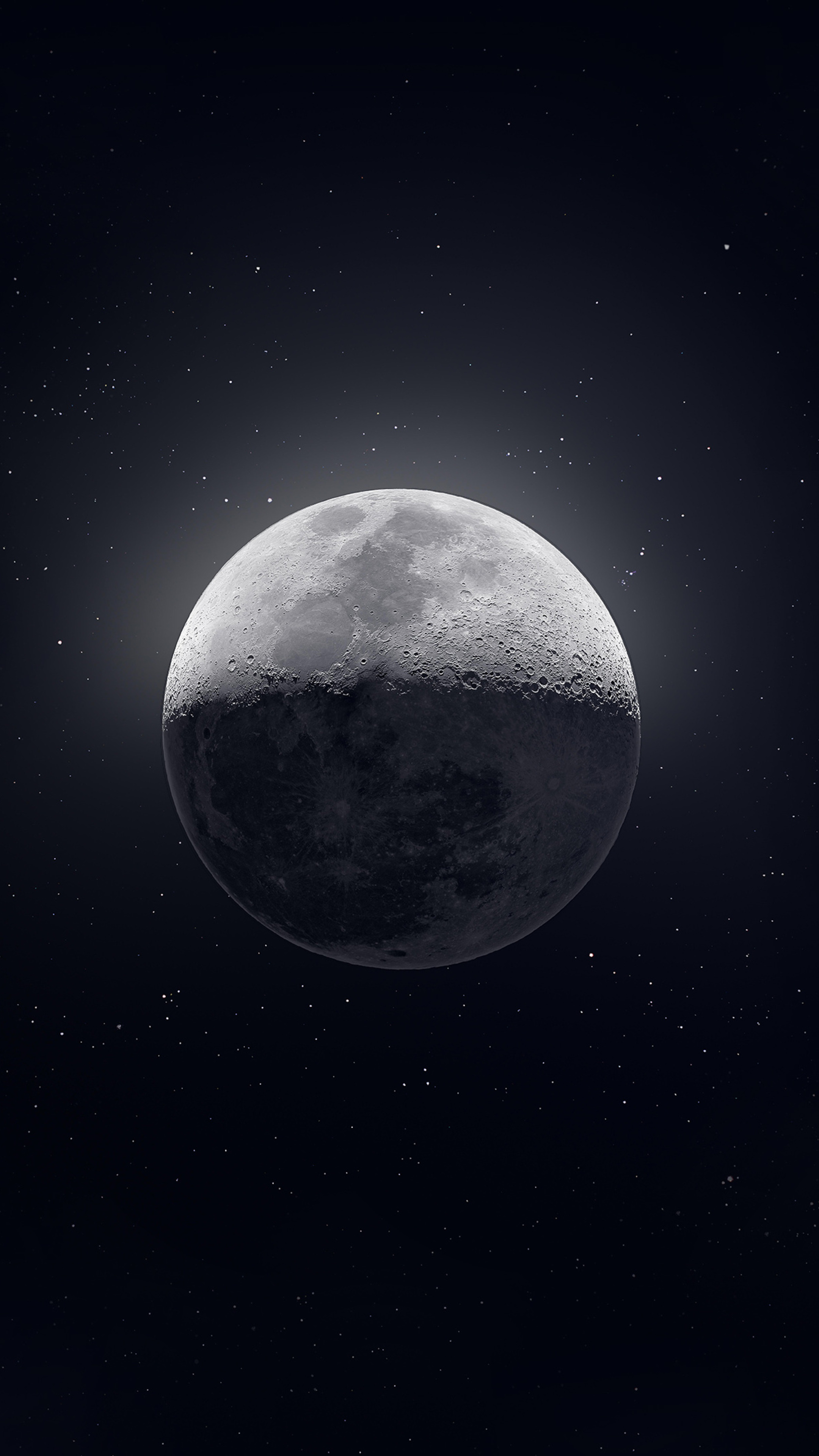 Moon, Dark Wallpaper, 2160x3840 4K Phone