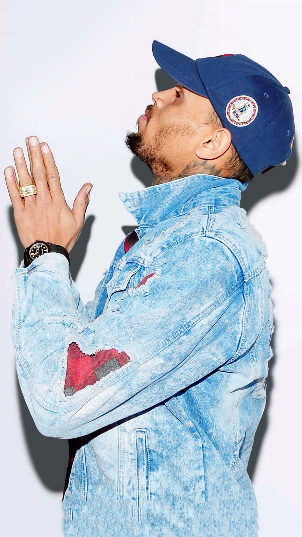 Chris Brown's essence, Striking wallpaper, Mesmerizing visuals, Captivating performance, 1250x2210 HD Phone