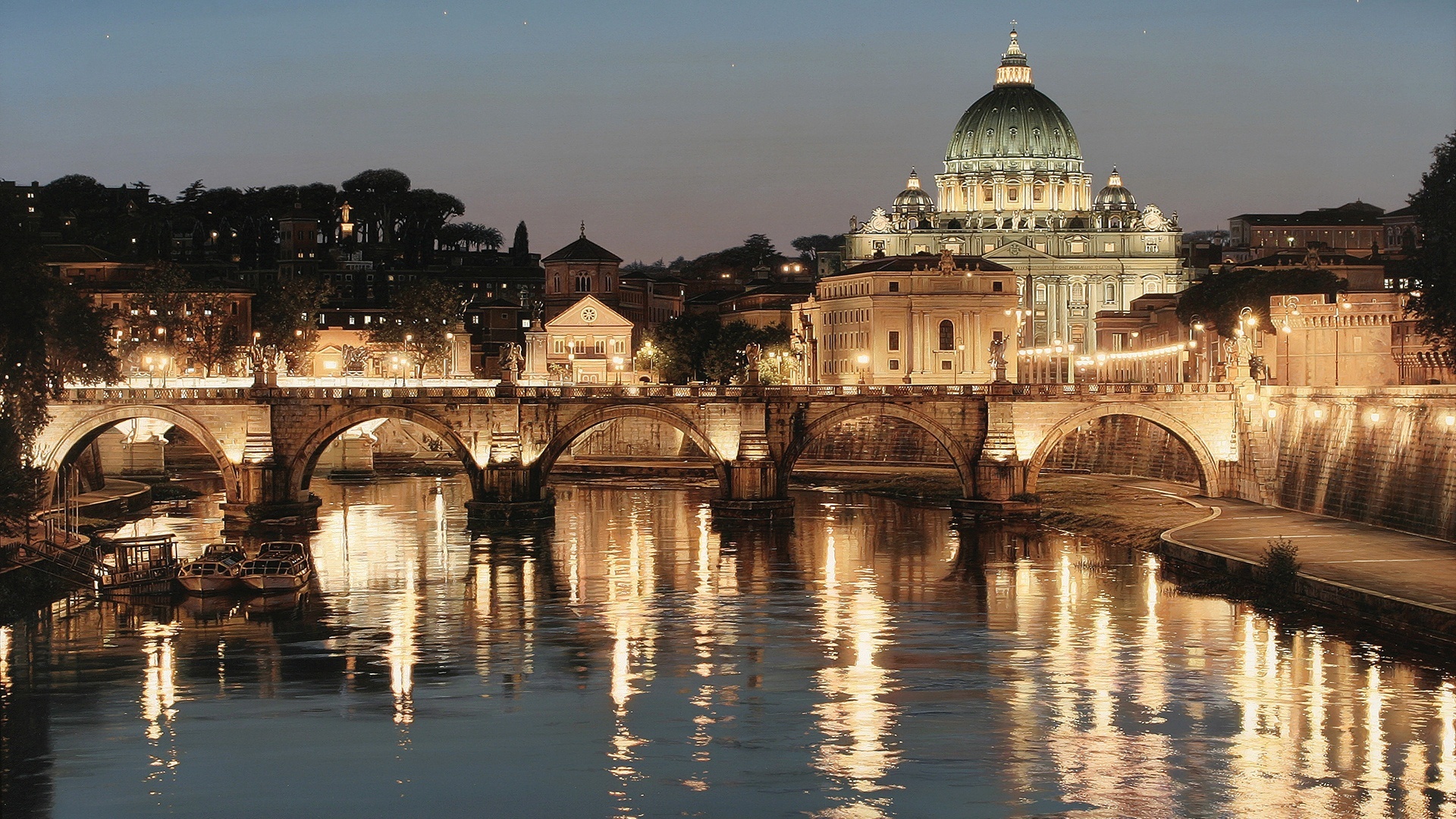 Tiber River, Rome Wallpaper, 1920x1080 Full HD Desktop