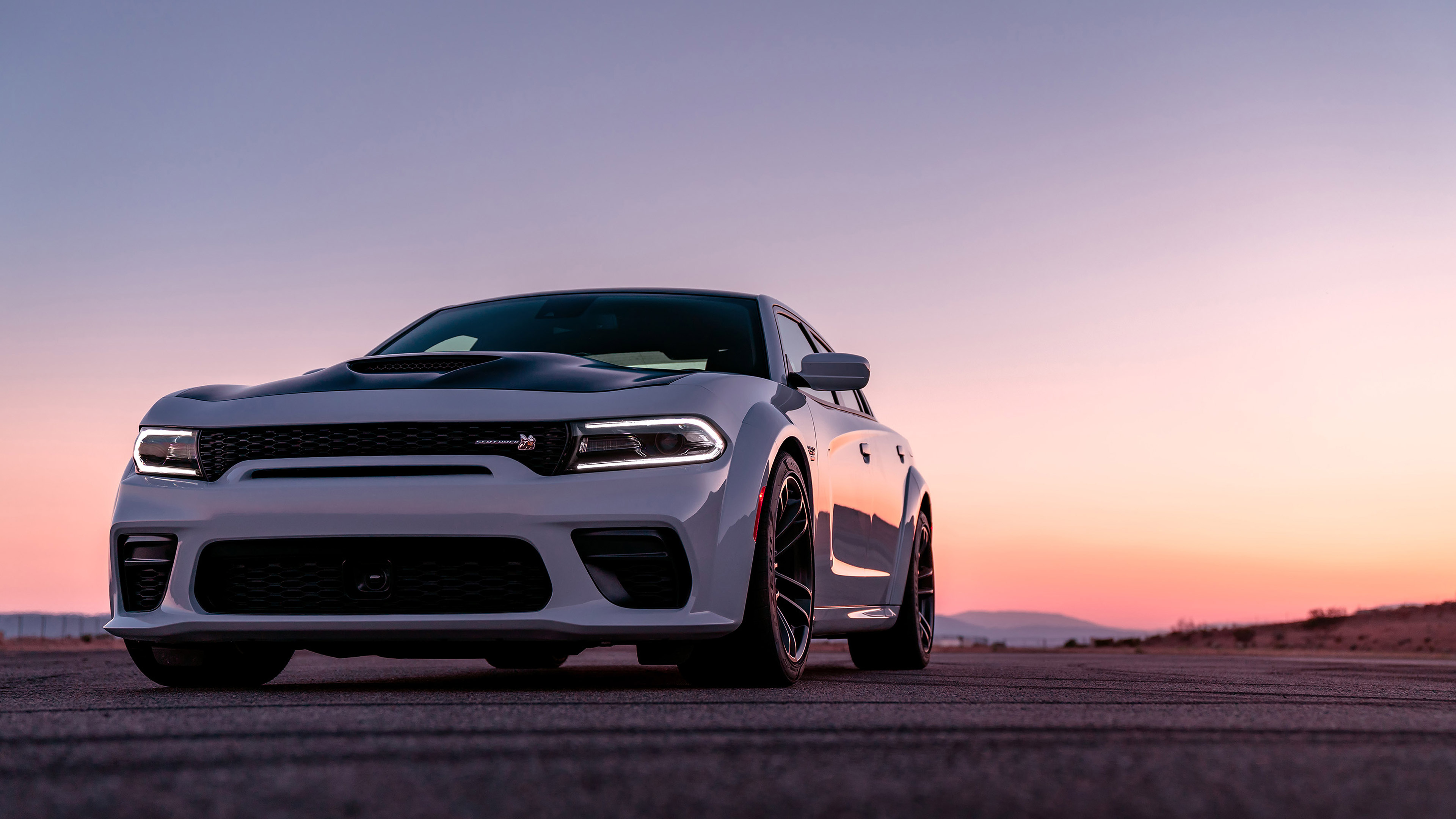 Scat Pack Front View, Dodge Charger Wallpaper, 3840x2160 4K Desktop