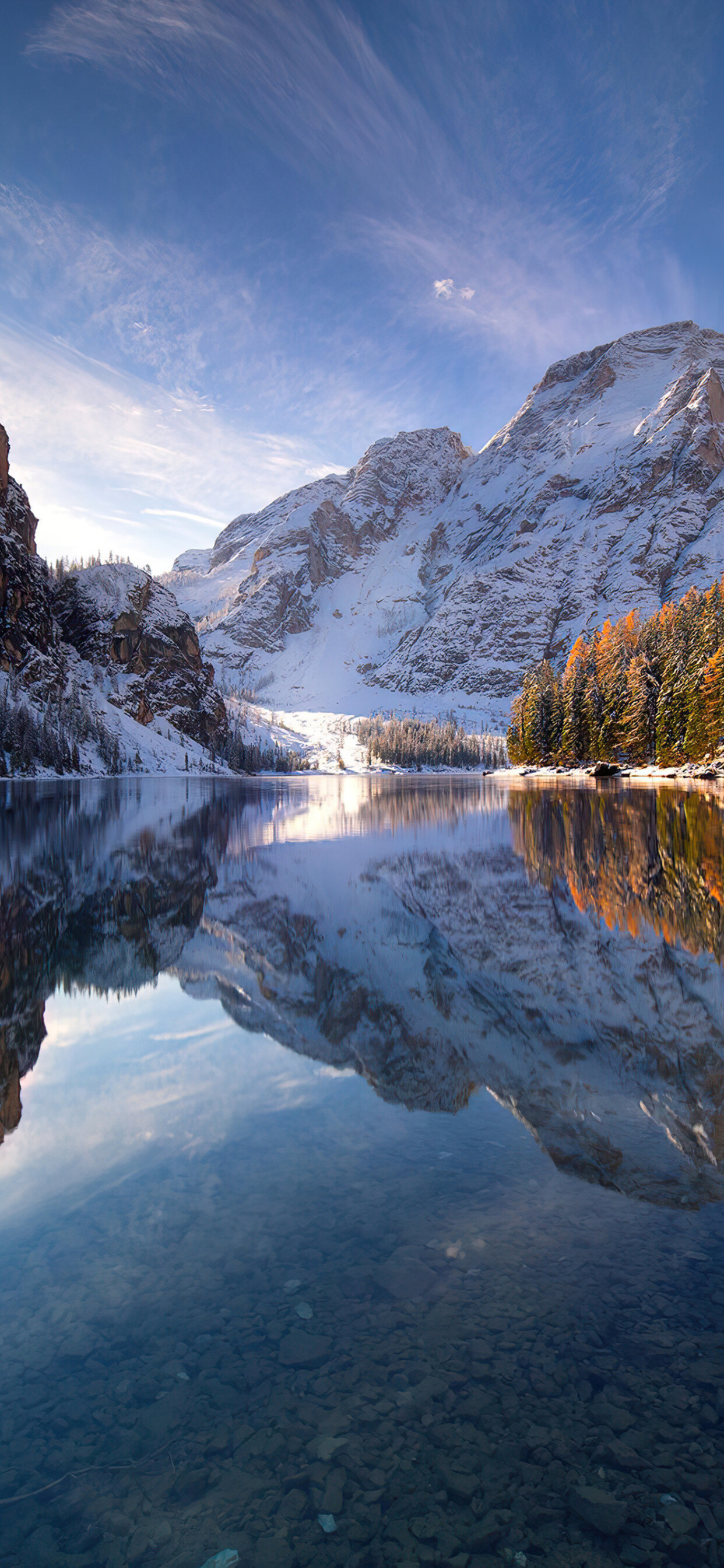 Braies, Lakes Wallpaper, 1250x2690 HD Phone