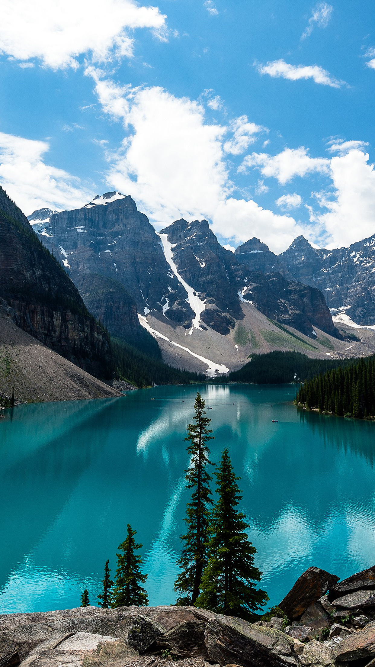 Lake Louise, Mountain lake, Natural beauty, Spectacular scenery, 1250x2210 HD Phone