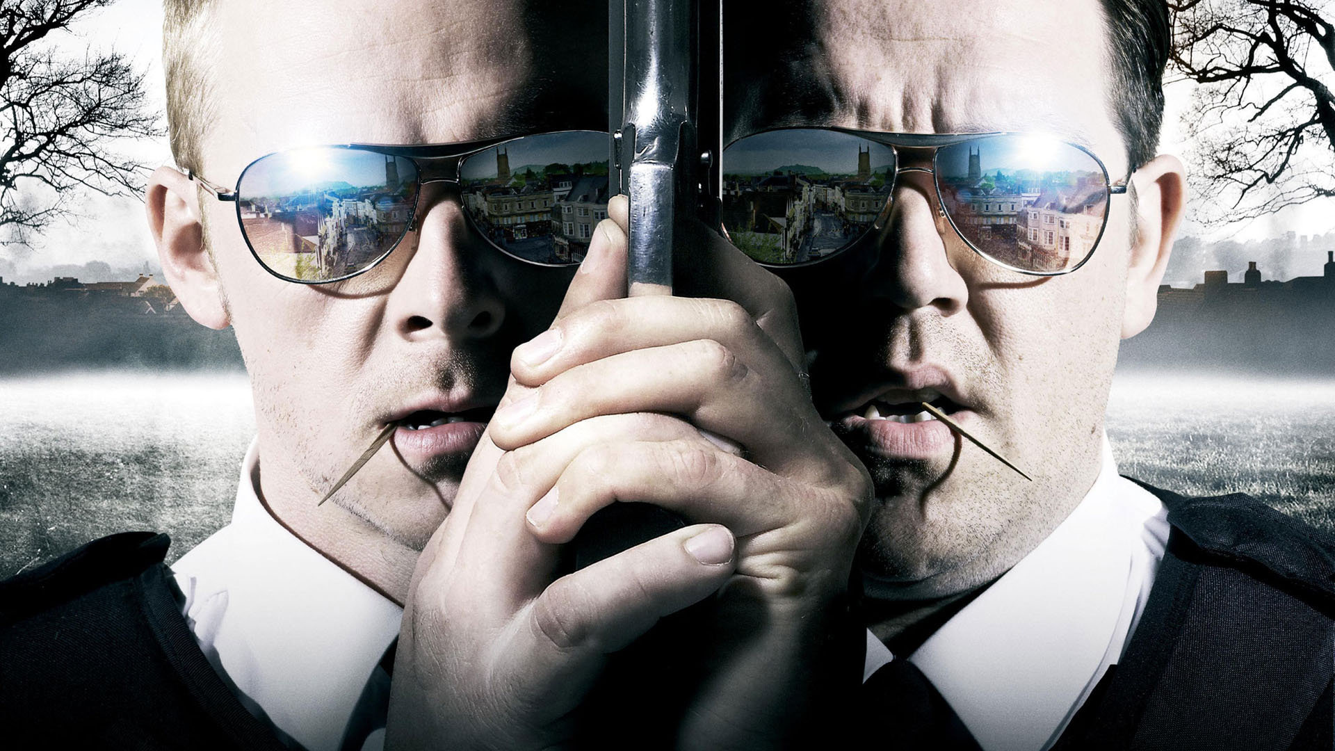 Simon Pegg, Hot Fuzz, HD, Wallpaper, 1920x1080 Full HD Desktop