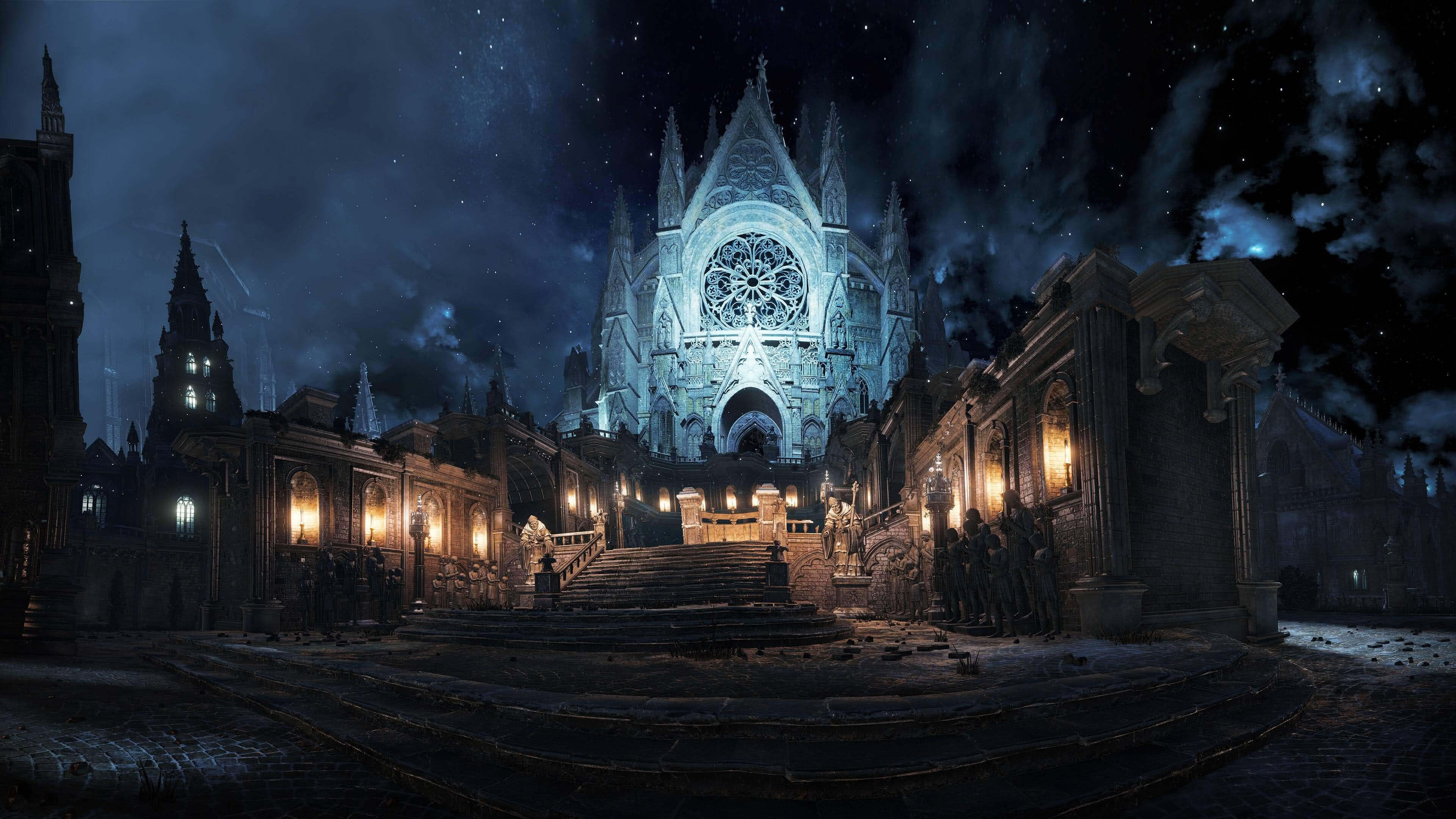 Gothic Architecture, Dark Souls III, Irithyll wallpapers, Otosection, 3840x2160 4K Desktop