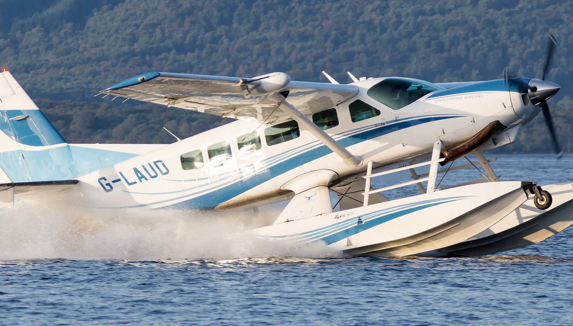 Cessna Caravan, Loch Lomond, Seaplanes aviation, 1920x1100 HD Desktop