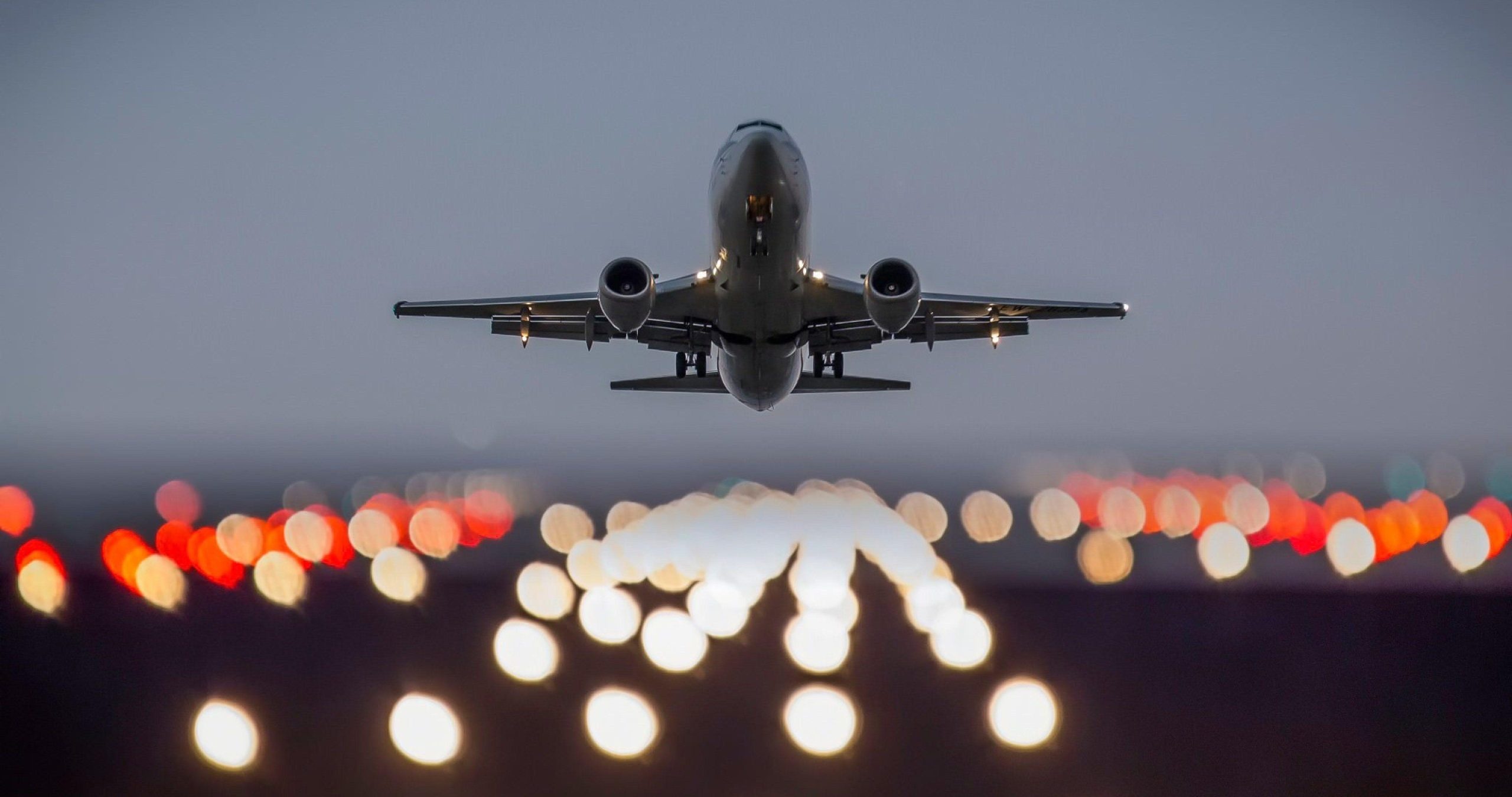 Aircraft silhouette, Airplane poster, Aviation theme, Monochrome, 2560x1350 HD Desktop