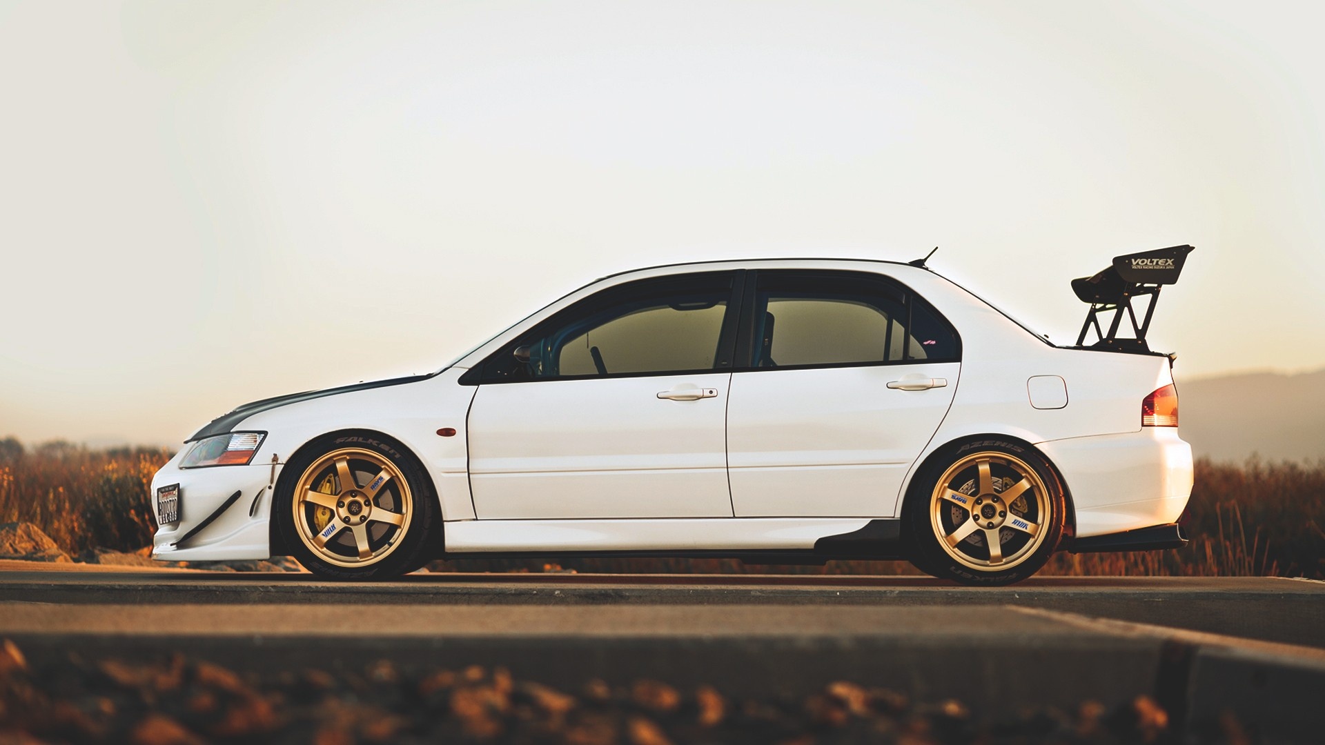 Mitsubishi Lancer, Car evolution wallpaper, Tuning and customization, Cool white color, 1920x1080 Full HD Desktop