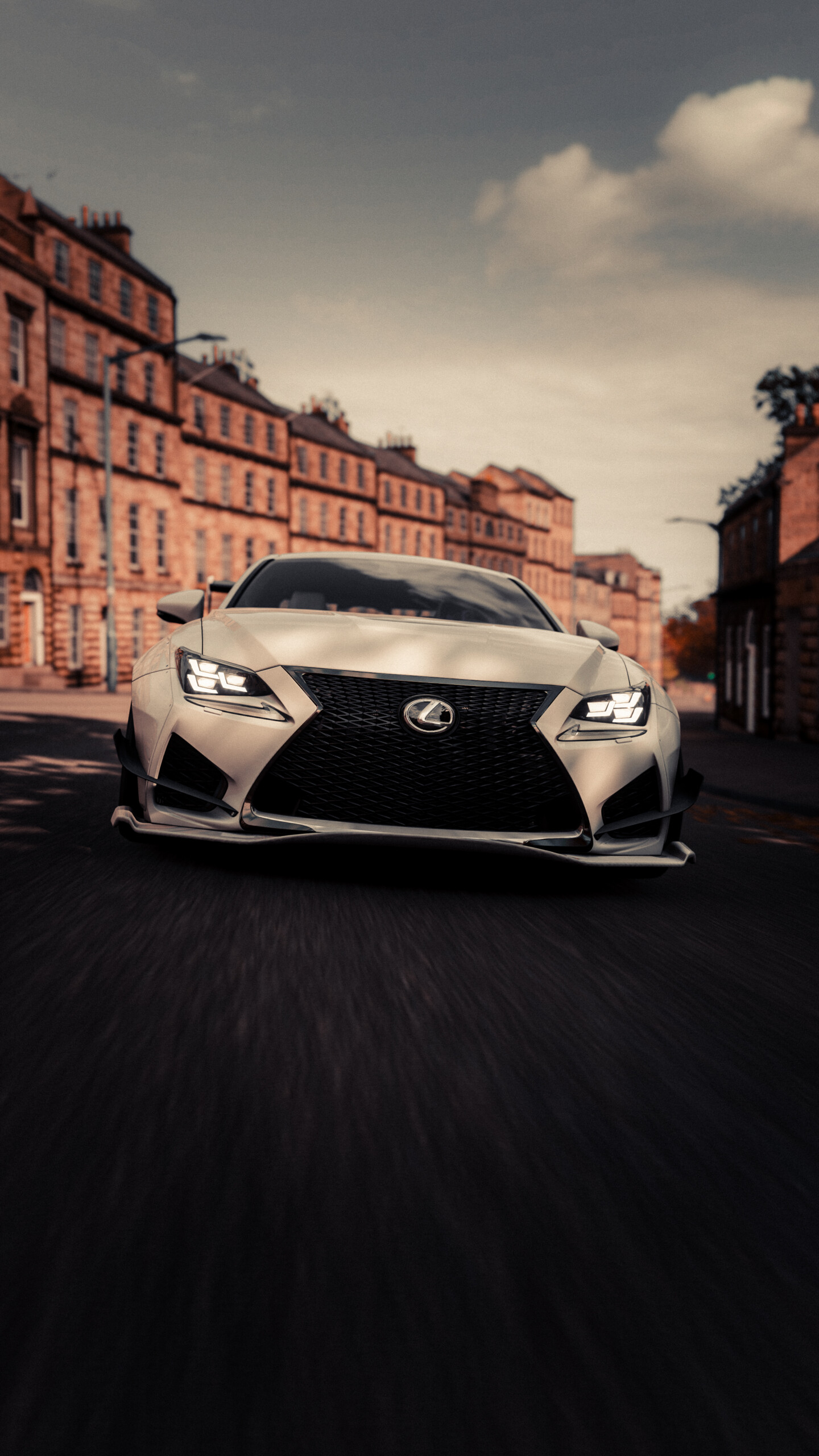 Lexus RCF, Widebody kit, Wallpaper playing, 1440x2560 HD Phone