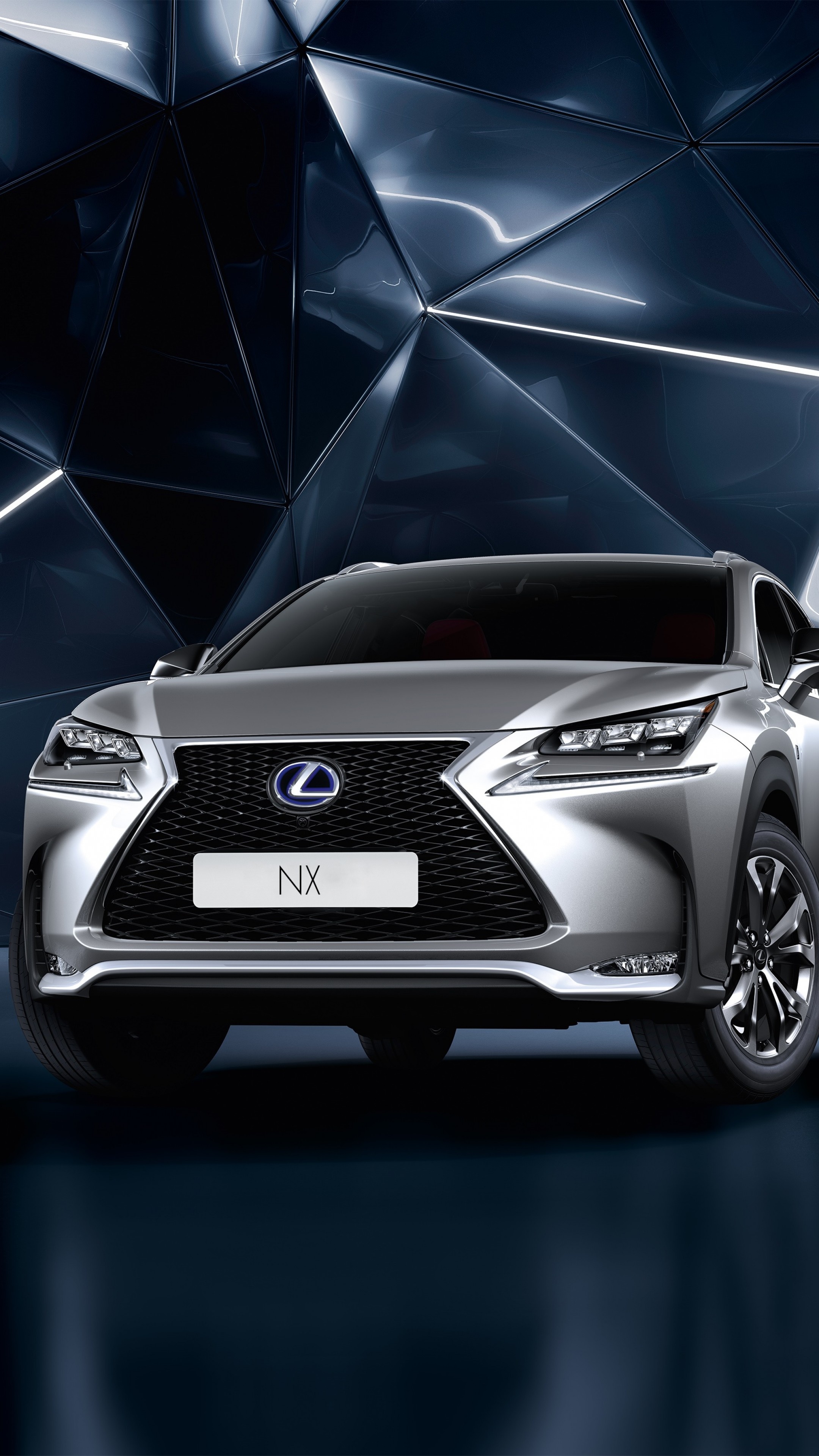 Lexus NX hybrid, Turbo 3Q crossover, Silver front view, 2160x3840 4K Phone