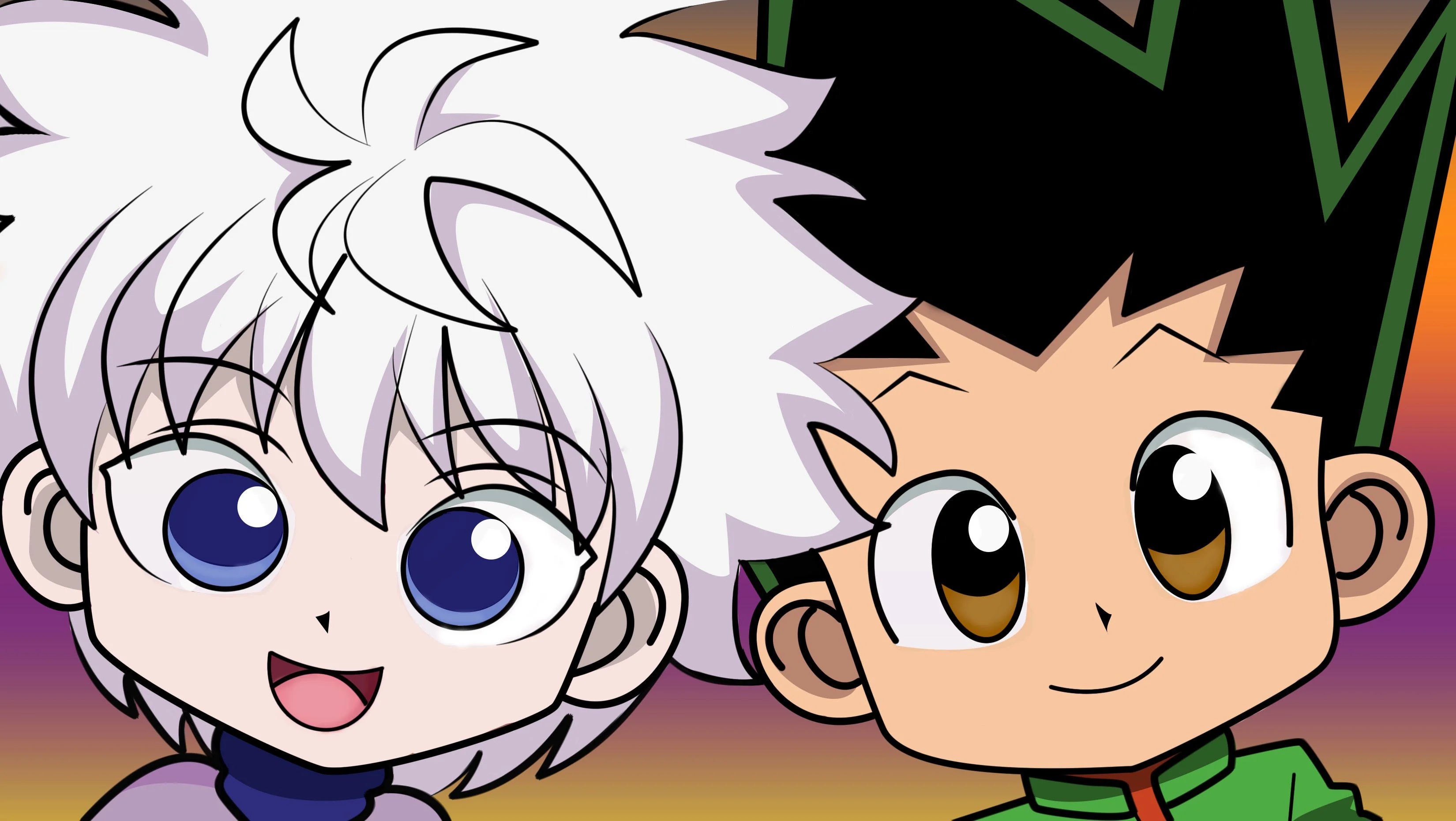 Hunter x Hunter anime, Cute backgrounds, 3300x1870 HD Desktop