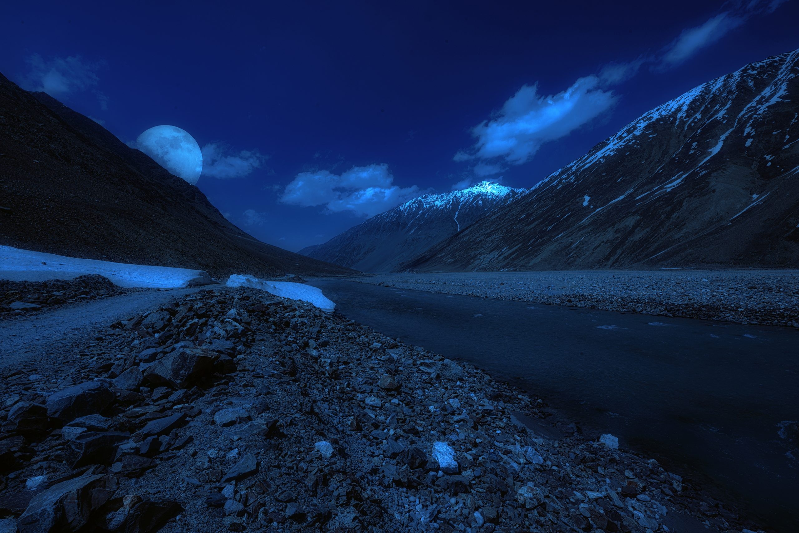 Mountain Night, Abhijit Bandyopadhyay, Scenic View, Nature, Landscape, 2560x1710 HD Desktop