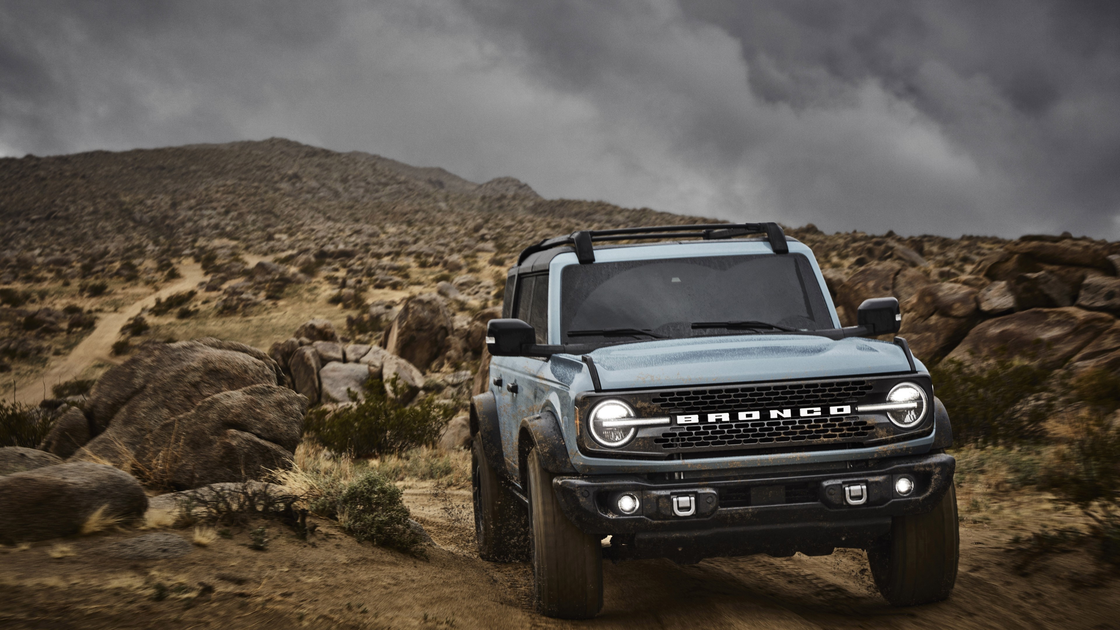 Ford Bronco Sport, High-resolution wallpaper, 2021 model, SUV in motion, 3840x2160 4K Desktop