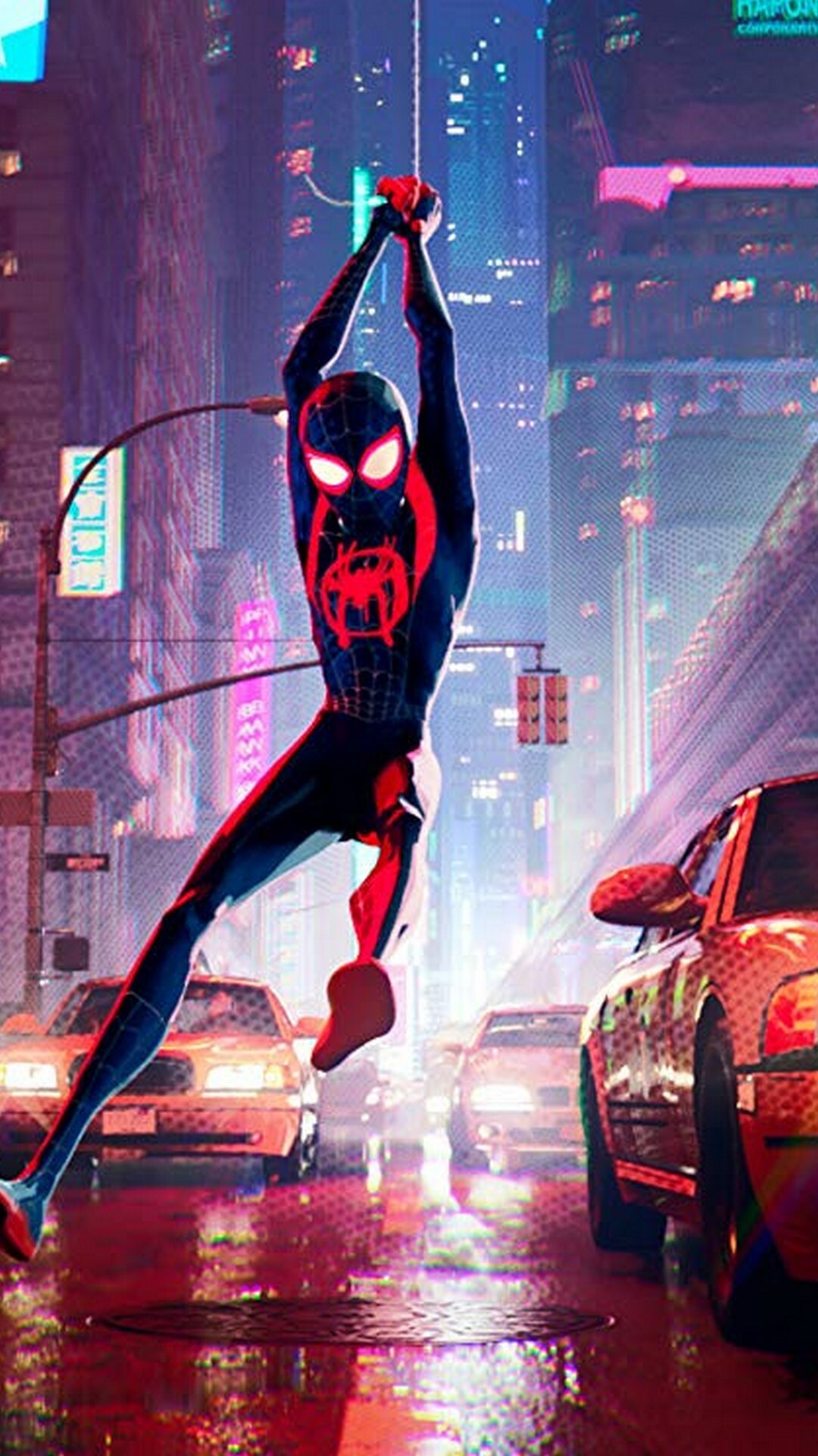 Mobile wallpaper Spider-Man: Into the Spider-Verse, Eye-catching design, Exciting movie poster, HD quality, 1080x1920 Full HD Phone