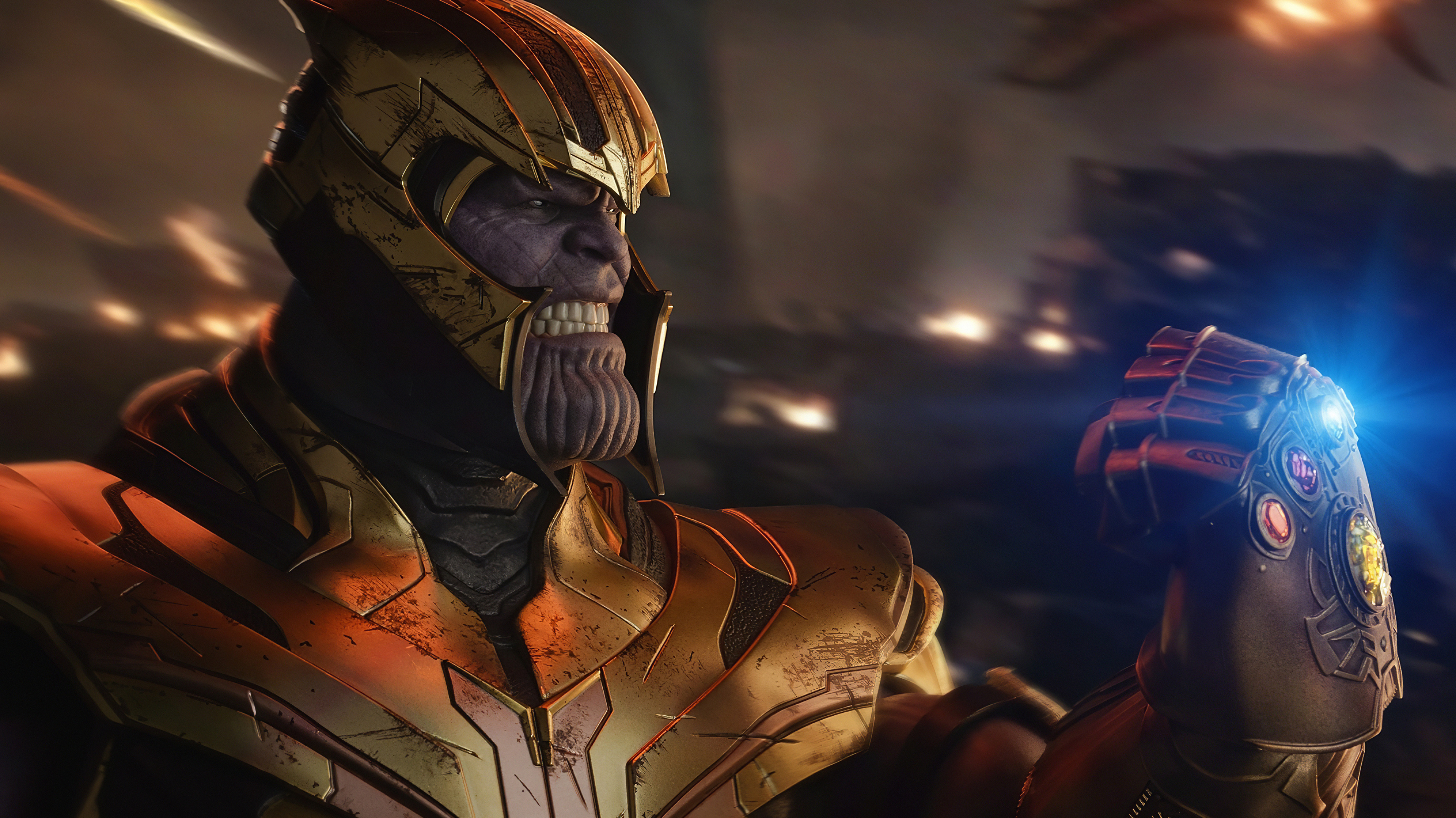 Thanos' power, Superhero showdown, HD wallpapers, Superheroine power, 3840x2160 4K Desktop