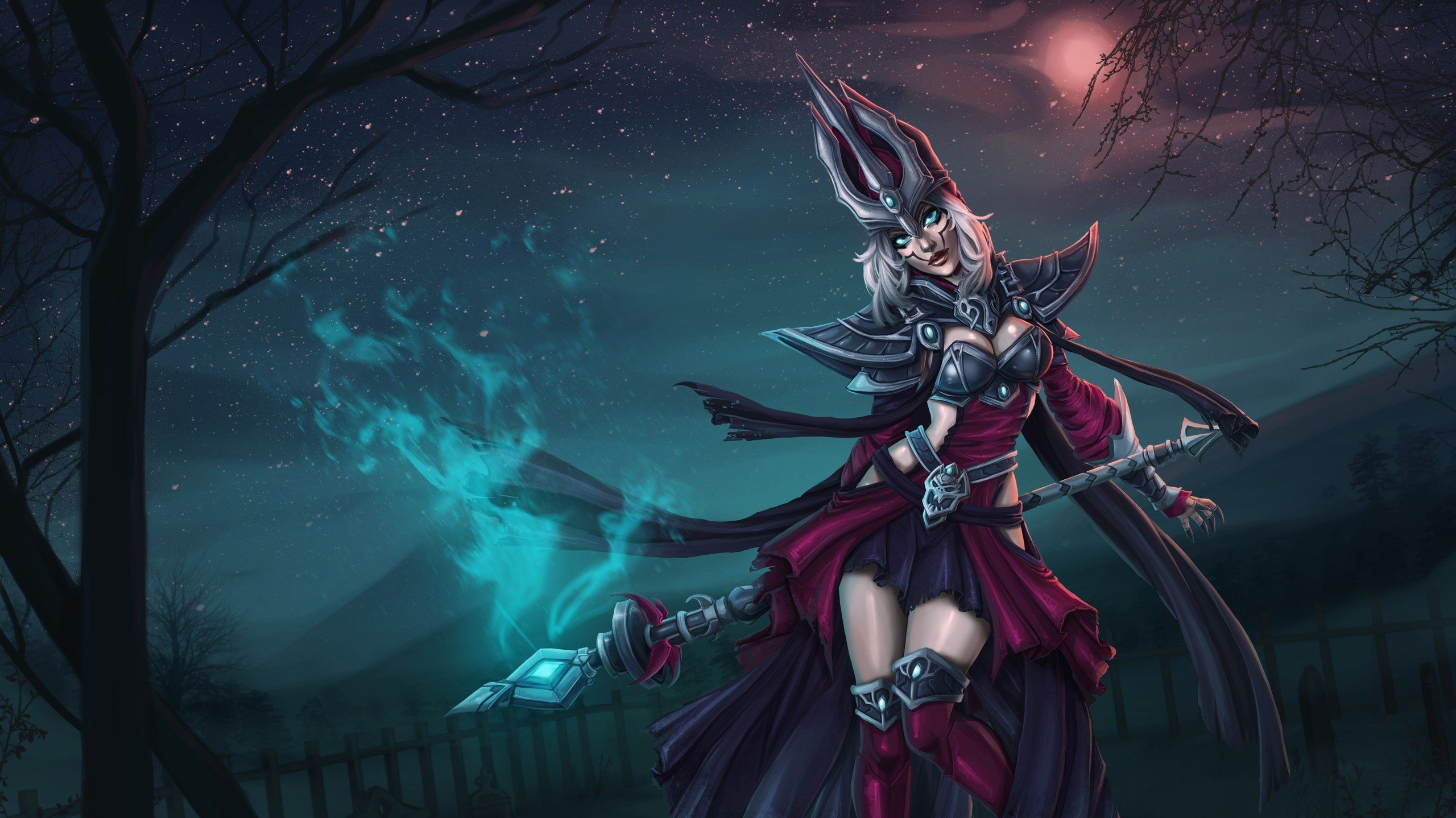 Karthus, League of Legends, Illustration art, Anime, 2560x1440 HD Desktop