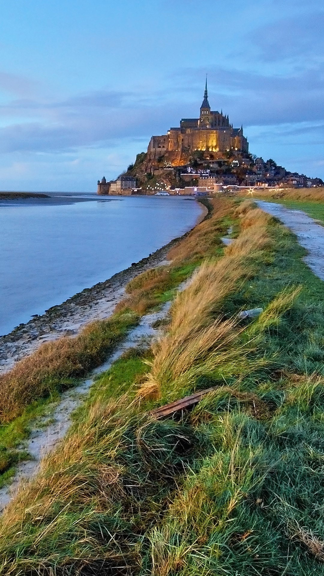 Mont St. Michel, Landscape, 1080x1920 Full HD Phone