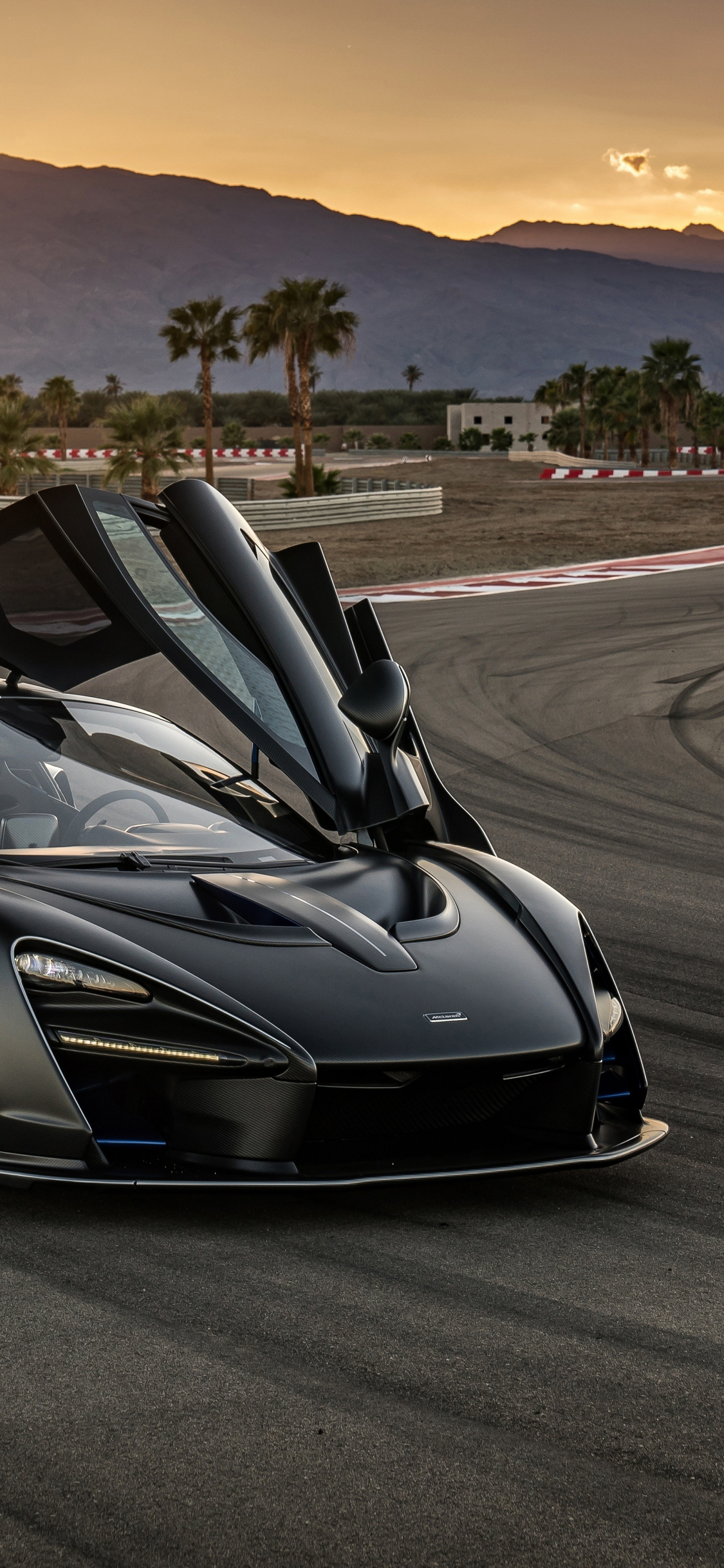 McLaren Senna, Dynamic on-road, Black beauty, iPhone X wallpaper, 1130x2440 HD Phone