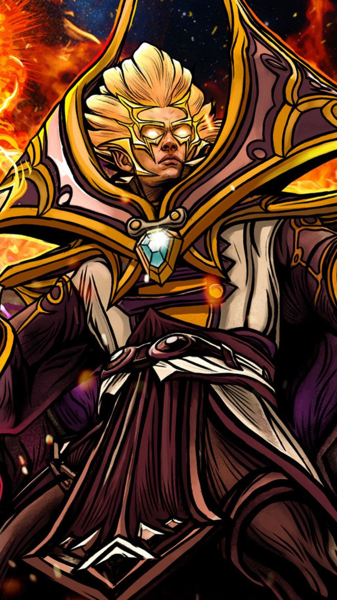 Invoker mastery, Dota 2 wizard, Smartphone wallpapers, Gaming art, 1080x1920 Full HD Phone