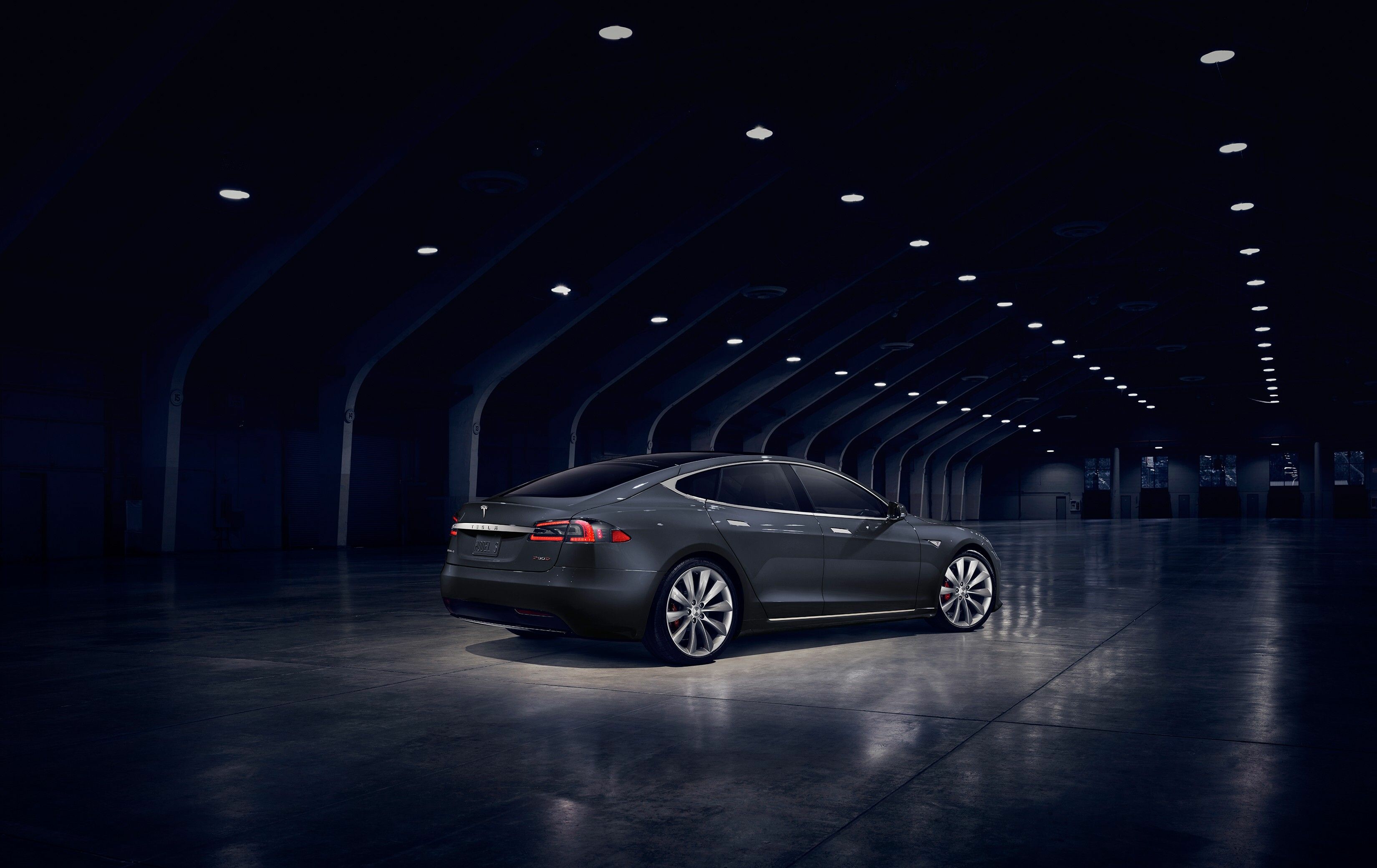 Tesla Model 3 wallpaper, Black design, Corral background, Striking image, 3300x2090 HD Desktop