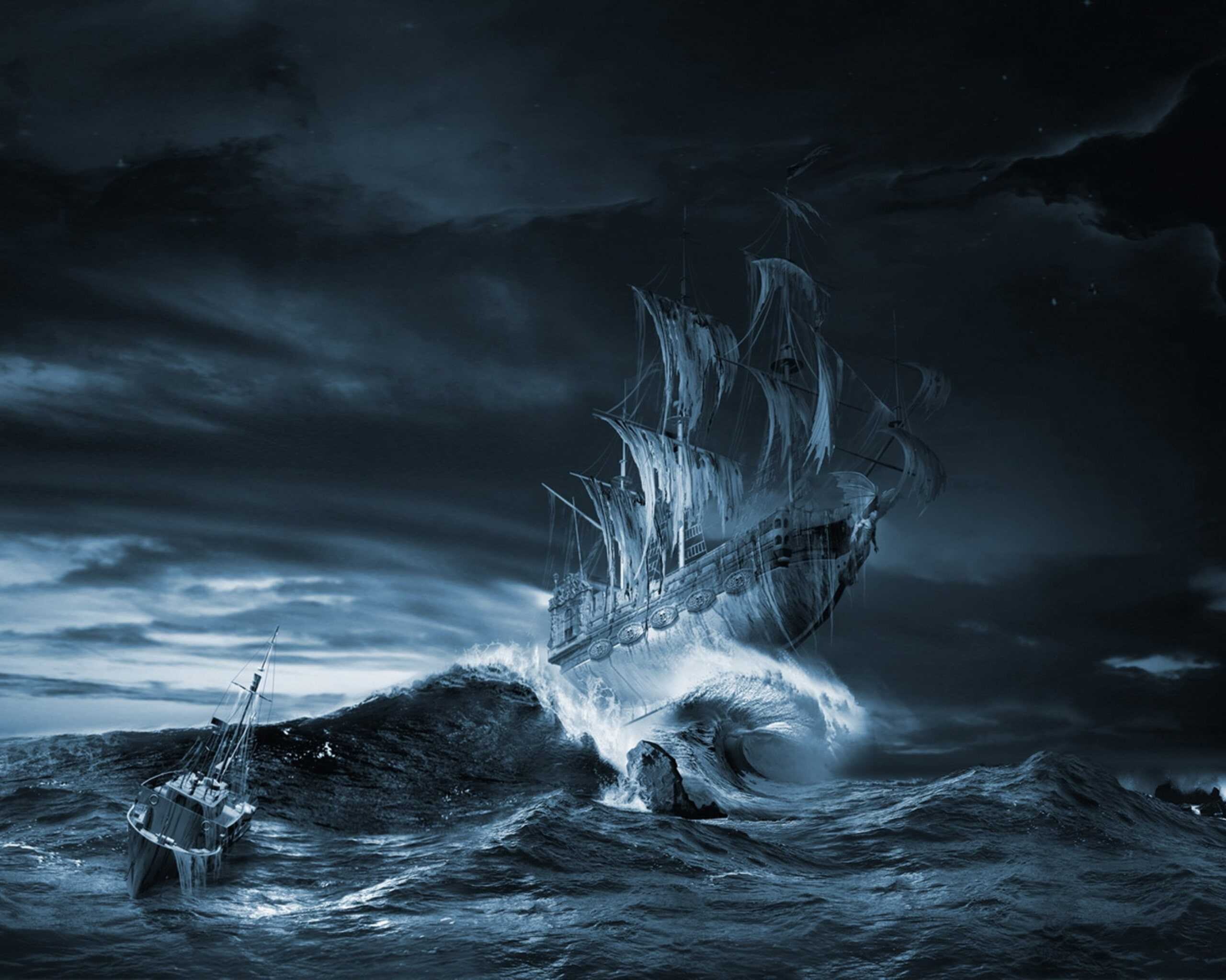 Ghost Ship, Surrealism art background, Awesome free HD, 2560x2050 HD Desktop