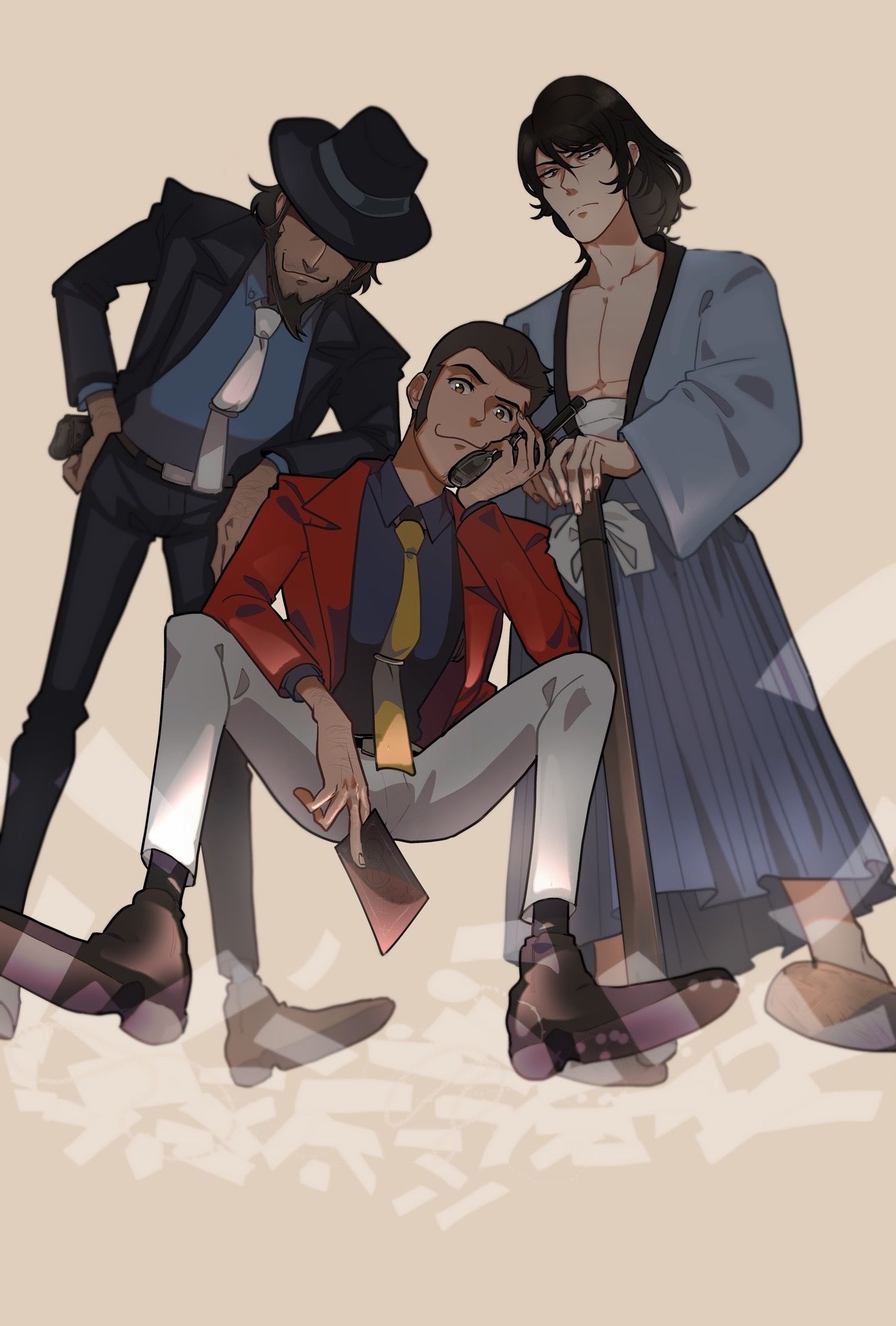 Lupin III, Old anime, Arianaiao's collection, Anime fan art, 1390x2050 HD Phone