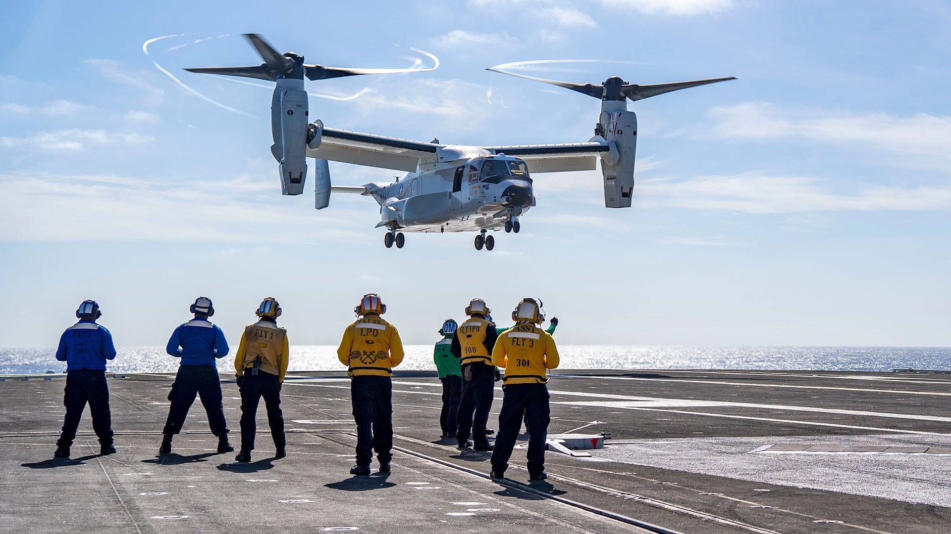 V-22 Osprey, Navy's new CMV-22B, Aircraft carrier, First look, 1920x1080 Full HD Desktop