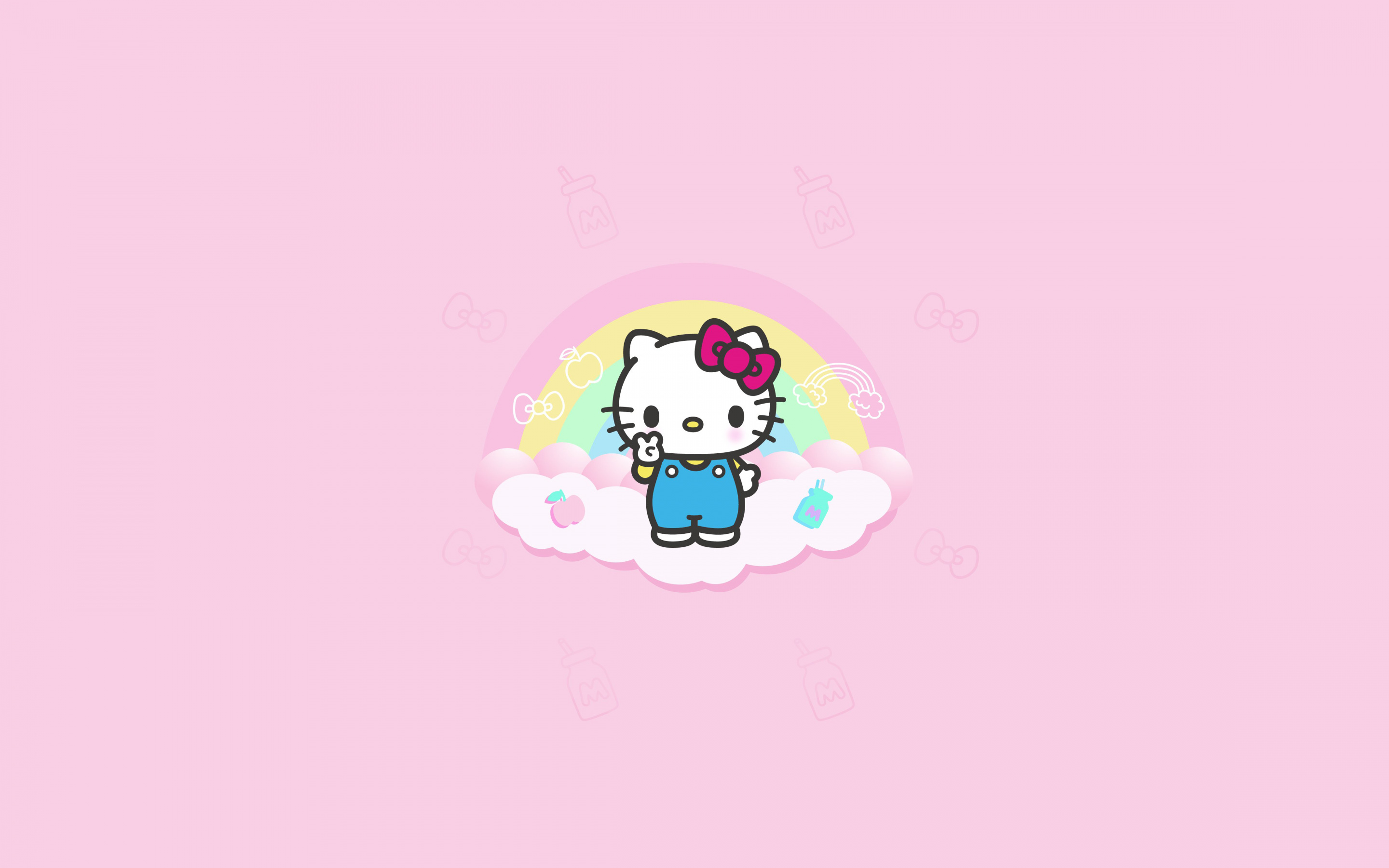 Cute pink, modern aesthetics, playful elements, high resolution, vivid, 2880x1800 HD Desktop