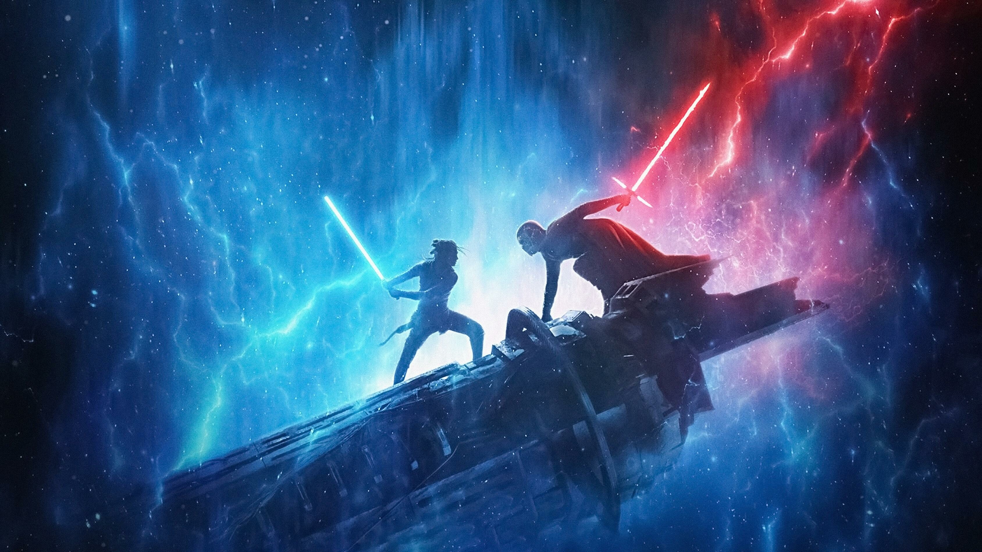 Star Wars, Blue-tinted visuals, Galactic empire, Rebel alliance, 3380x1900 HD Desktop