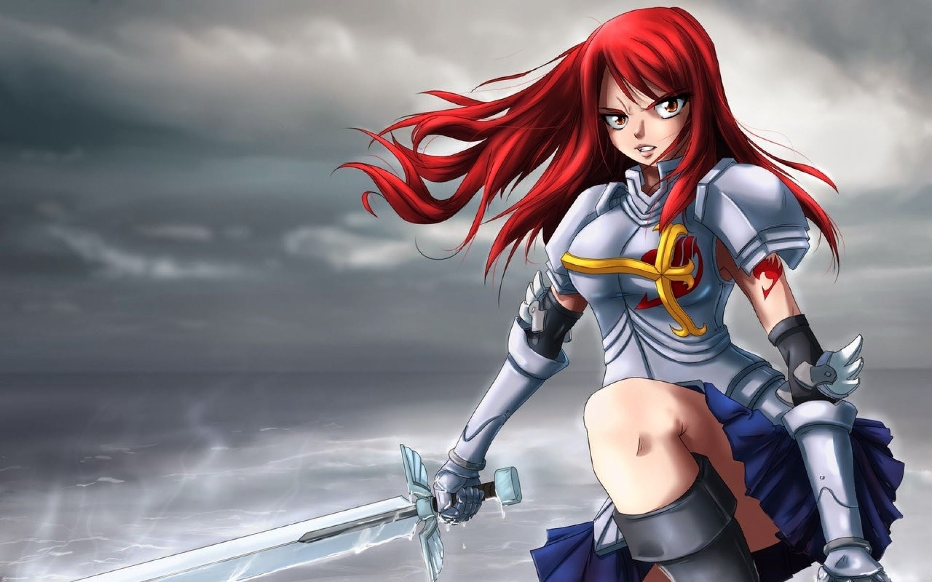 Erza Scarlet, 4K Tekno Yogya, Anime wallpaper, Fairy Tail, 1920x1200 HD Desktop