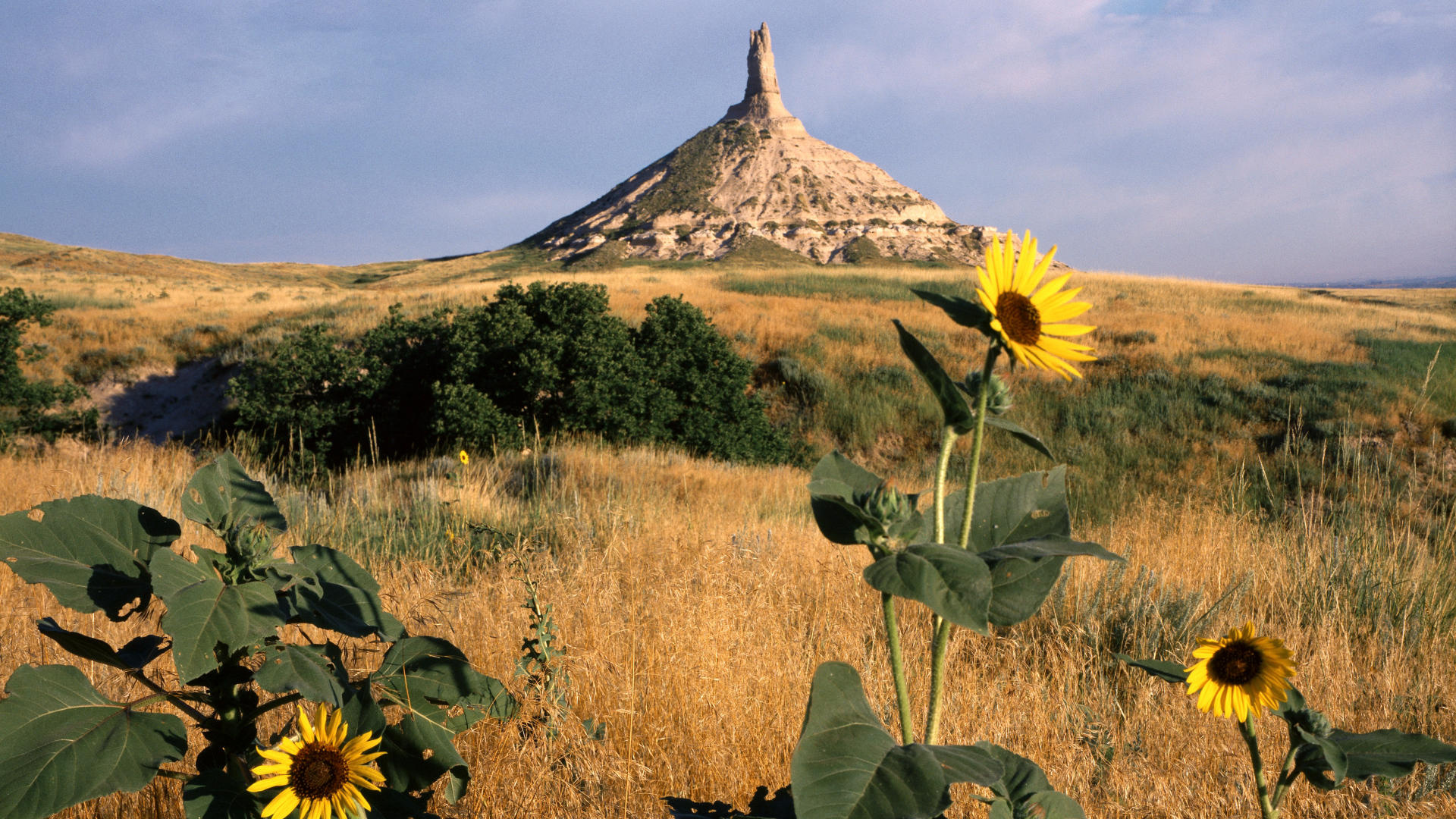 Historic National Chimney Rock, Scenic Wallpaper, 1920x1080 Full HD Desktop