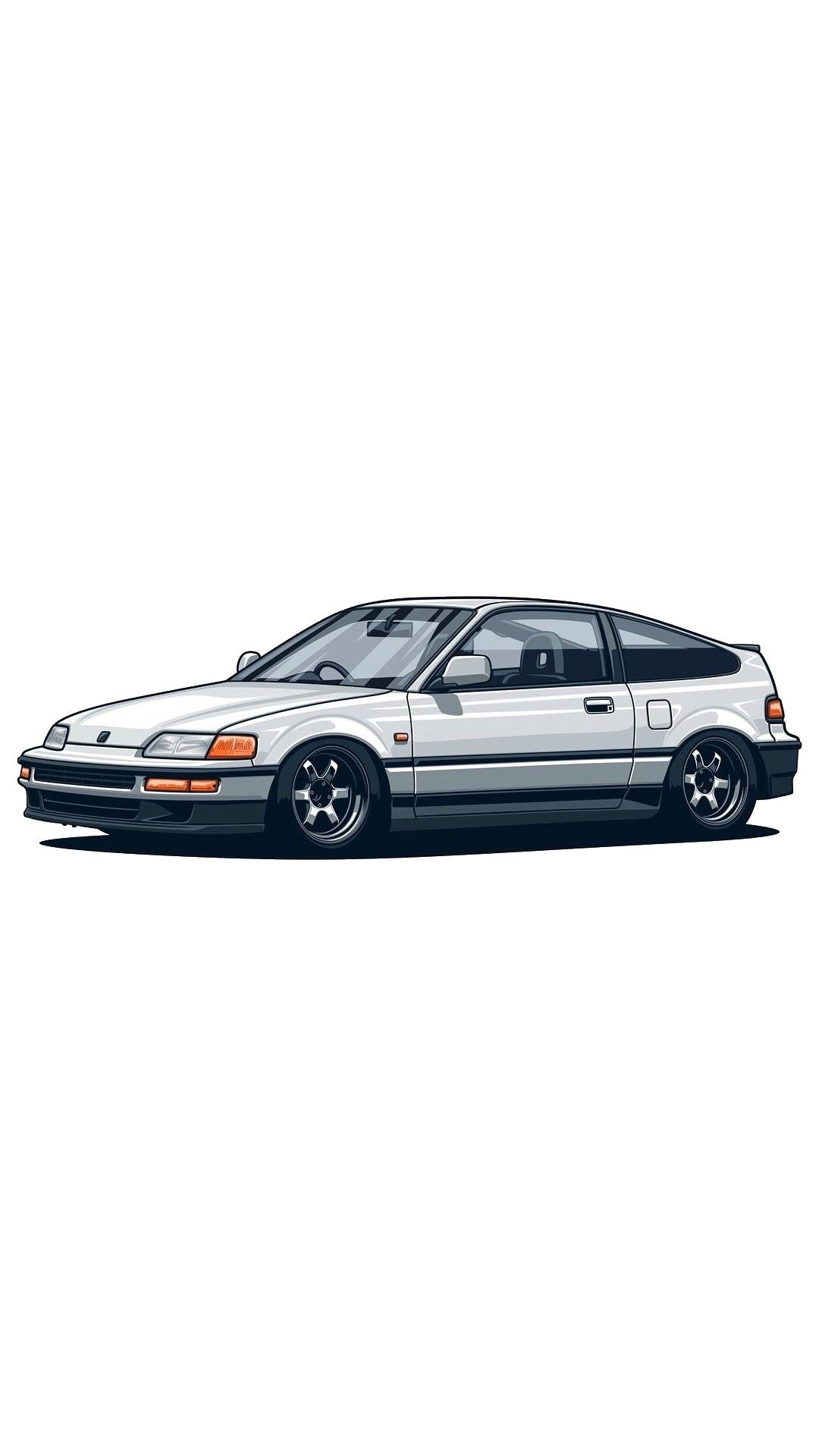 Honda CRX, Fast and sleek, Sporty automobile, Stylish design, 1080x1920 Full HD Phone