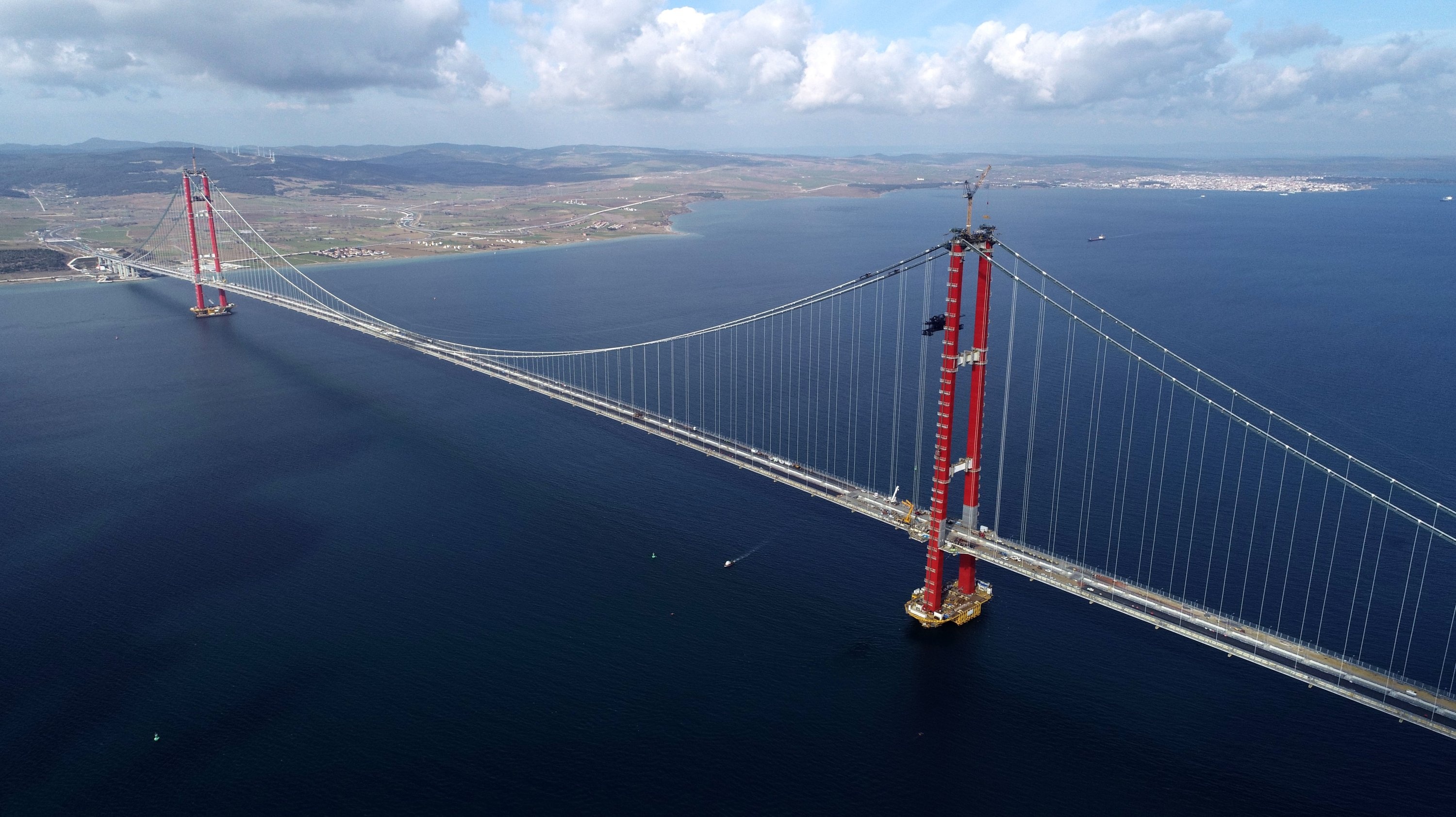 Landmark 1915 anakkale bridge, Turkey's countdown, 3000x1690 HD Desktop