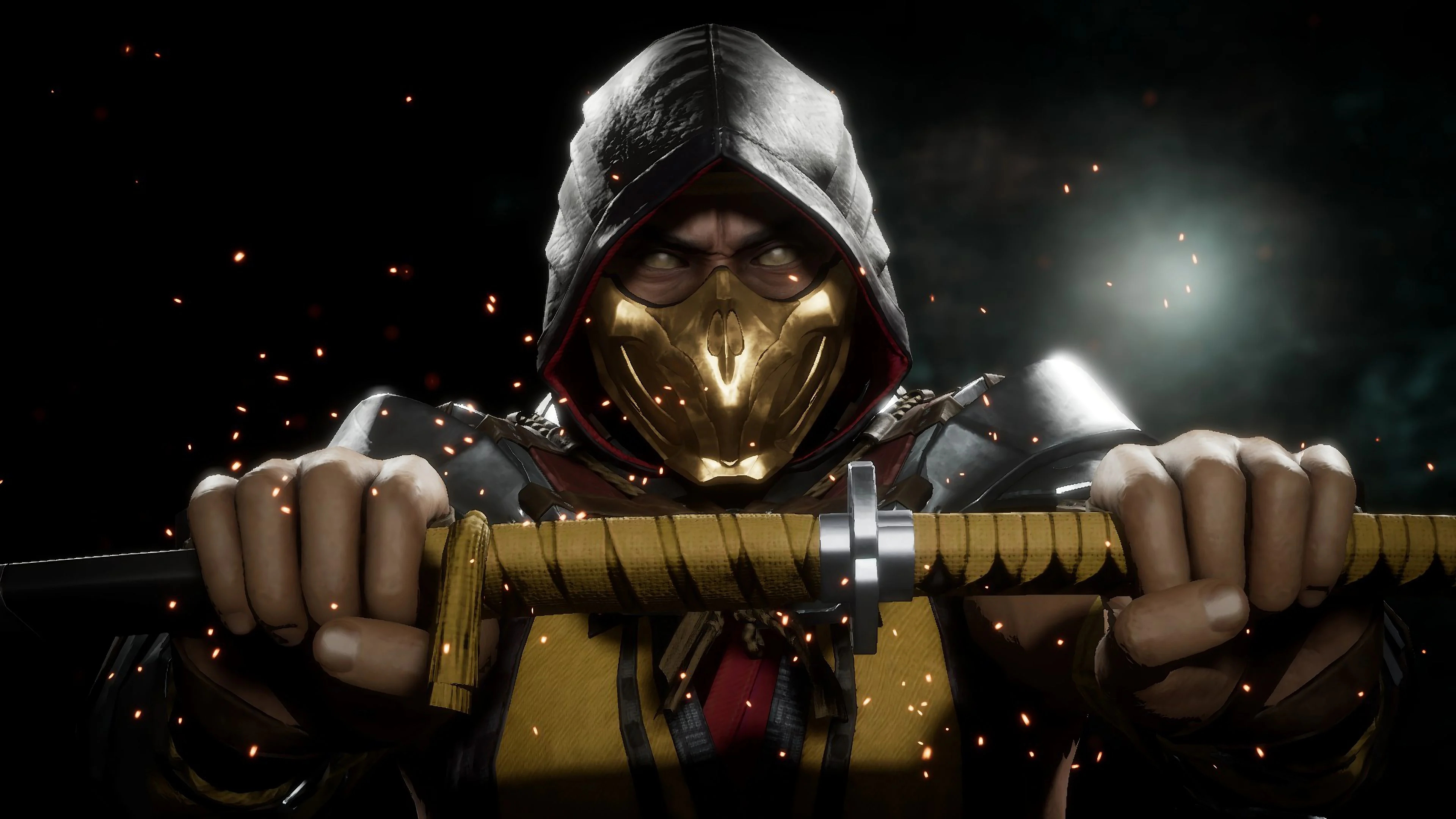 Scorpion, MK 11, Exciting wallpapers, Intense combat, 3840x2160 4K Desktop