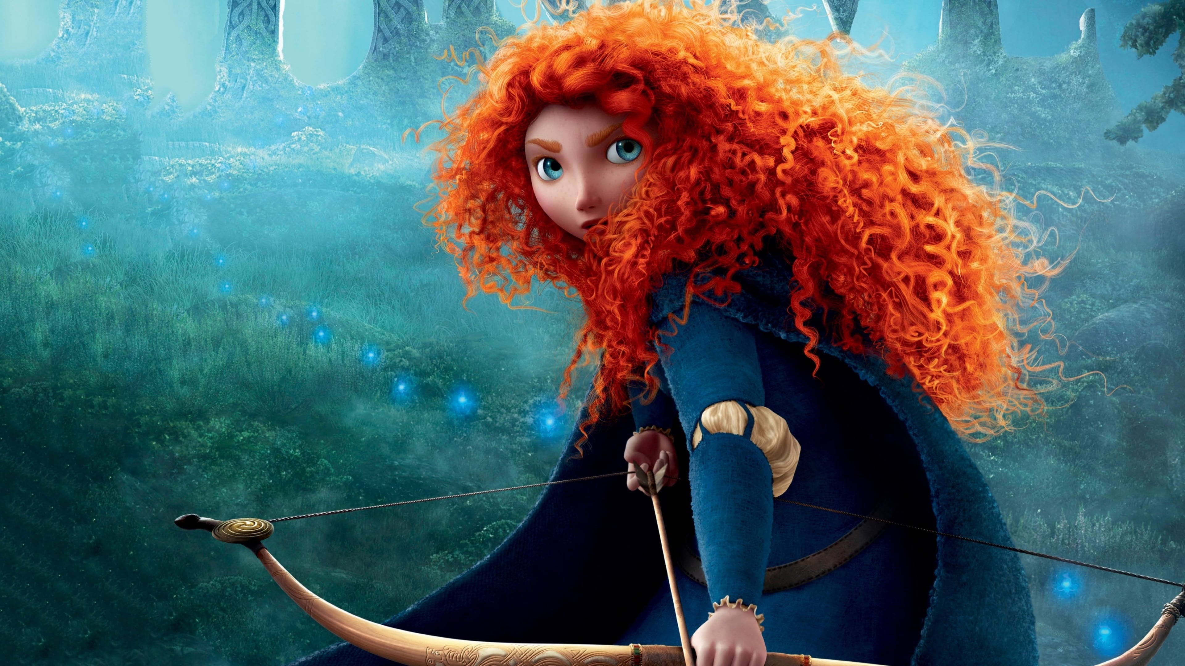 Brave 2012 backdrops, Pixar animated film, Magical adventure, Unbreakable bond, 3840x2160 4K Desktop