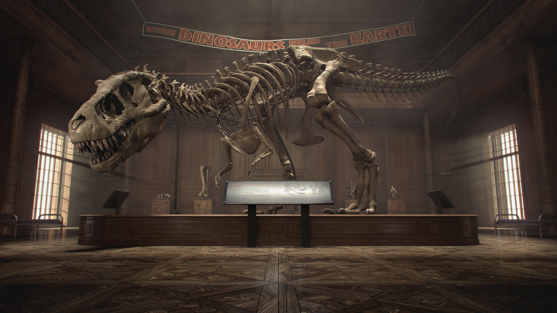 Museum, Tyrannosaurus Rex Wallpaper, 1920x1080 Full HD Desktop