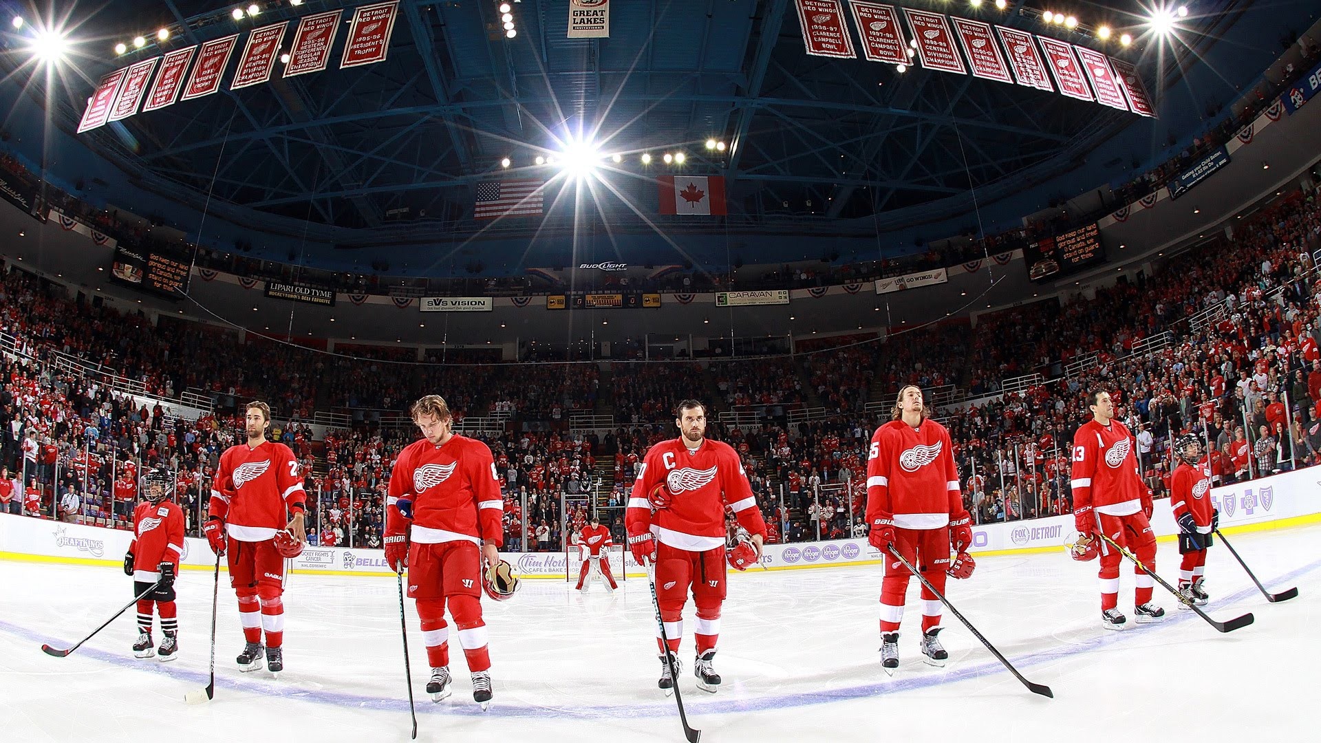 Detroit Red Wings, Desktop wallpapers, Hockey team, Red Wings logo, 1920x1080 Full HD Desktop