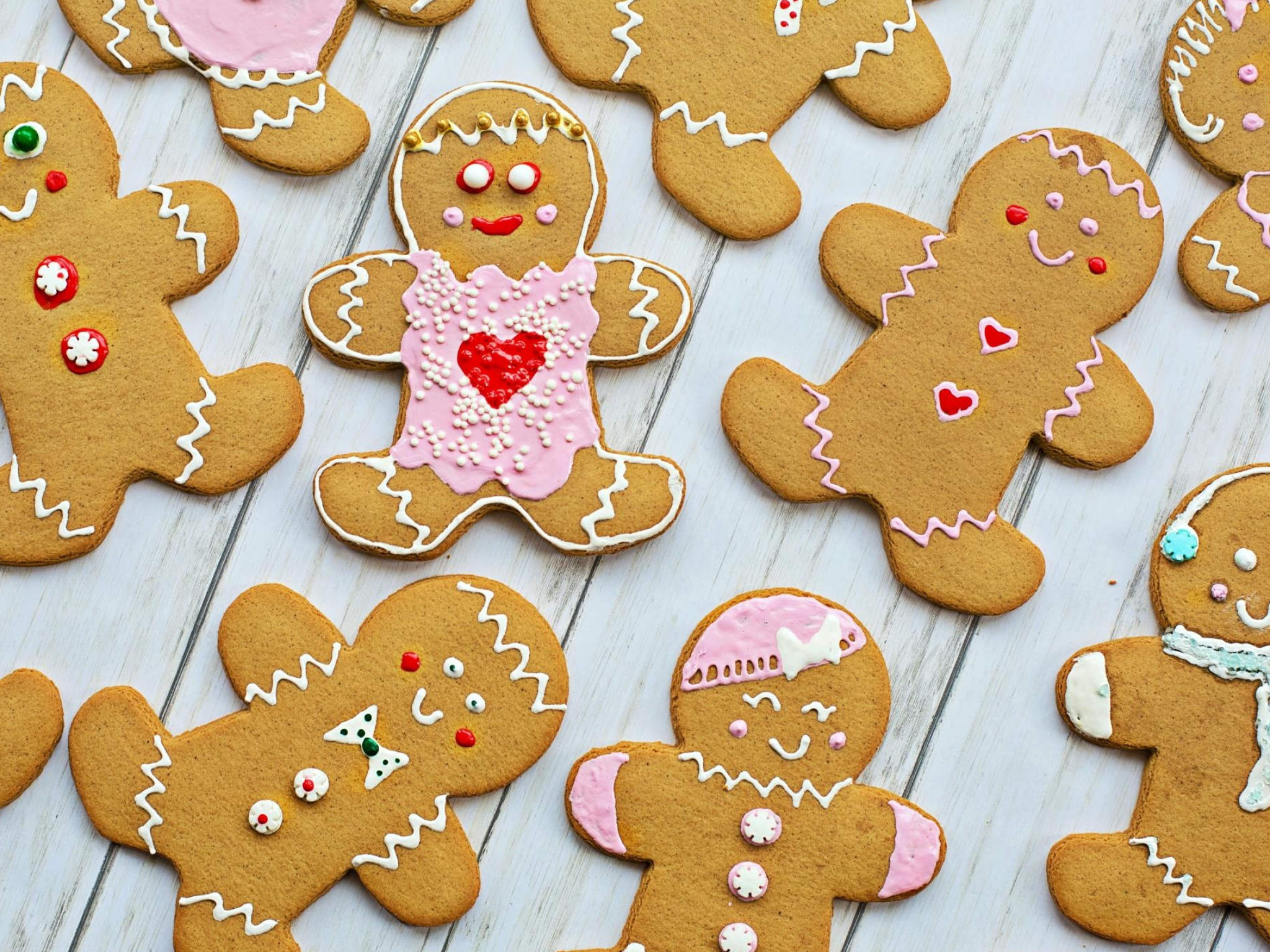 Gingerbread Man, Anime-inspired design, Playful gingerbread characters, Whimsical art, 2050x1540 HD Desktop