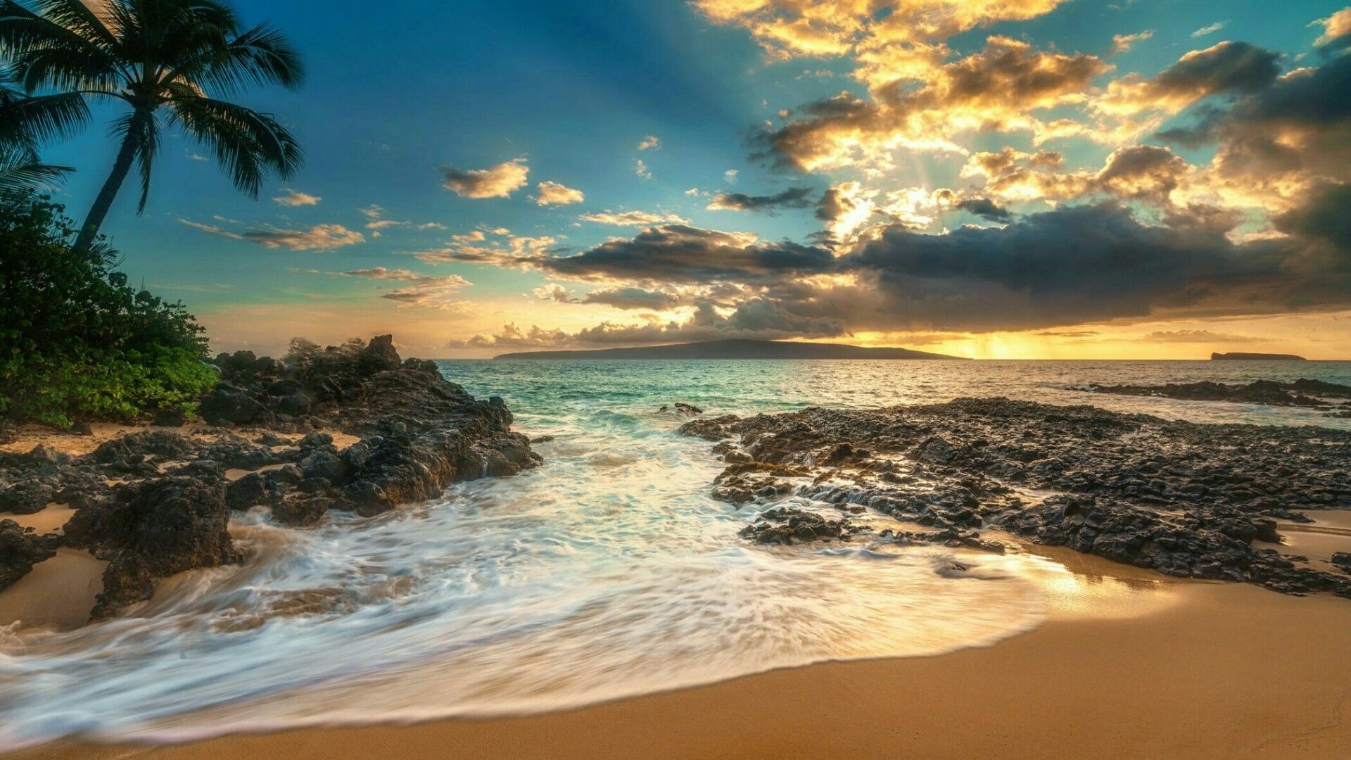 Makena Cove, Hawaiian Ocean Wallpaper, 1920x1080 Full HD Desktop