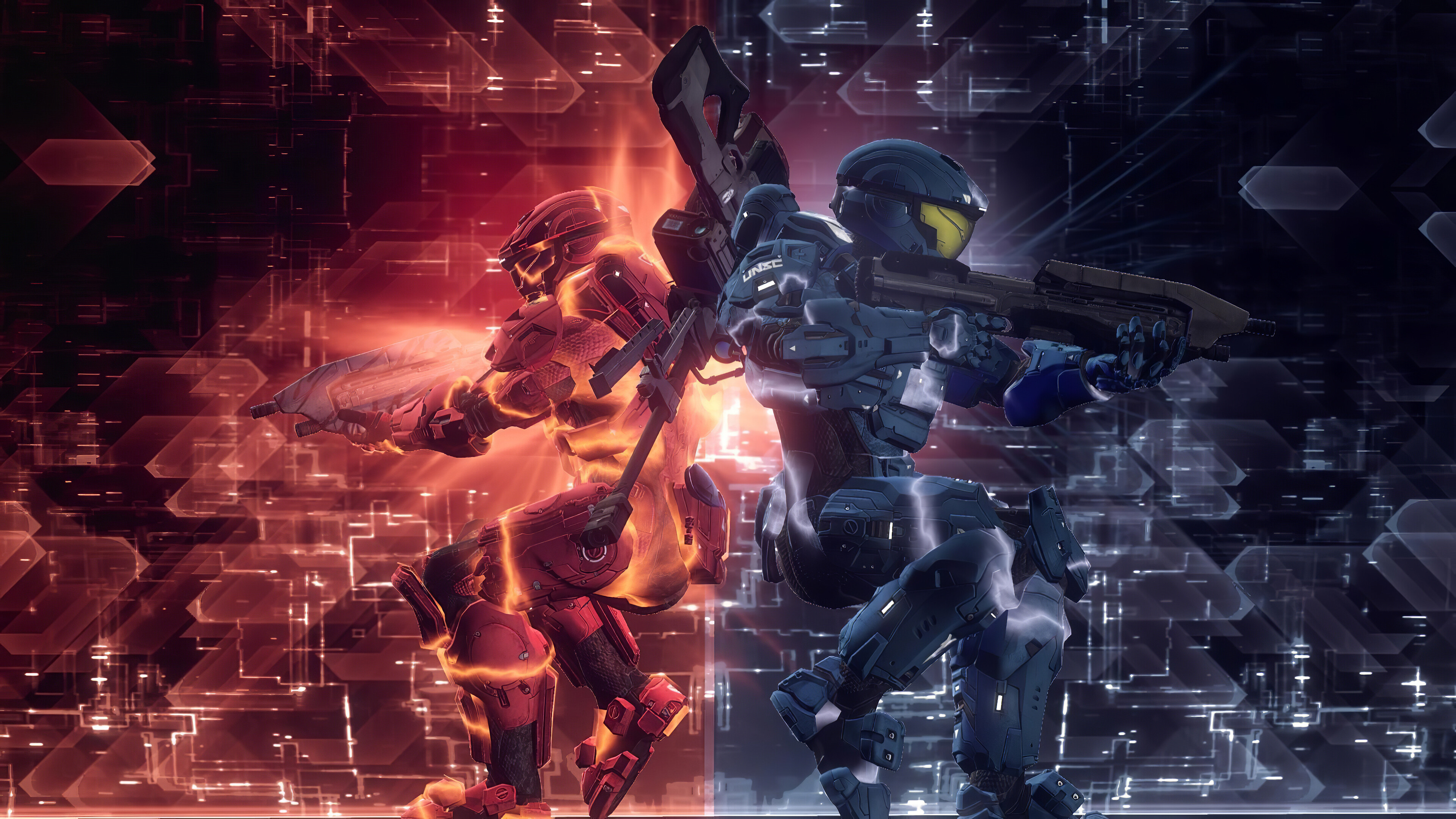 Halo, Master Chief, Covenant invasion, Intense battles, 3840x2160 4K Desktop