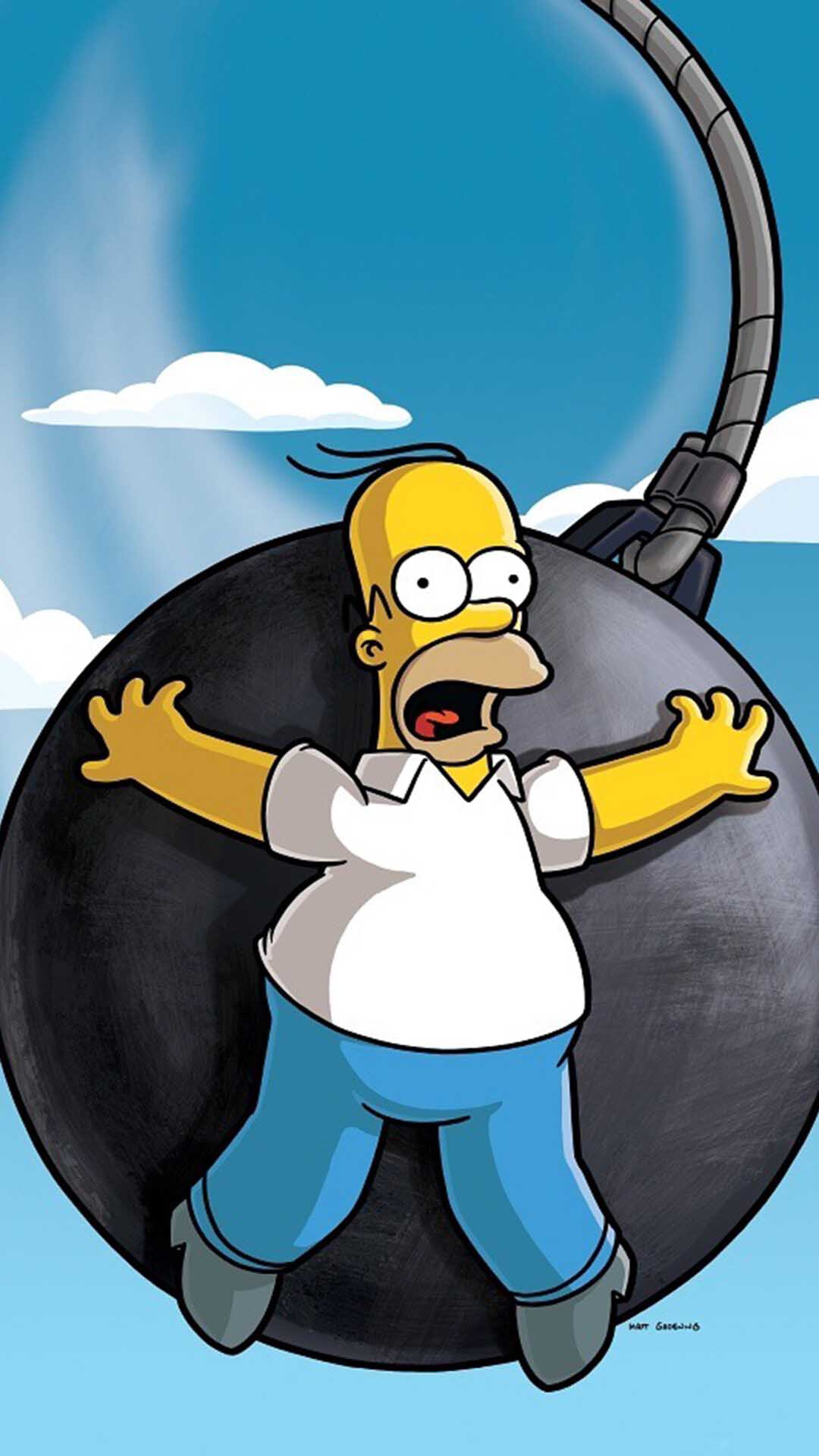 The Simpsons, Homer Simpson wallpaper, iPhone download, Animated TV series, 1080x1920 Full HD Phone