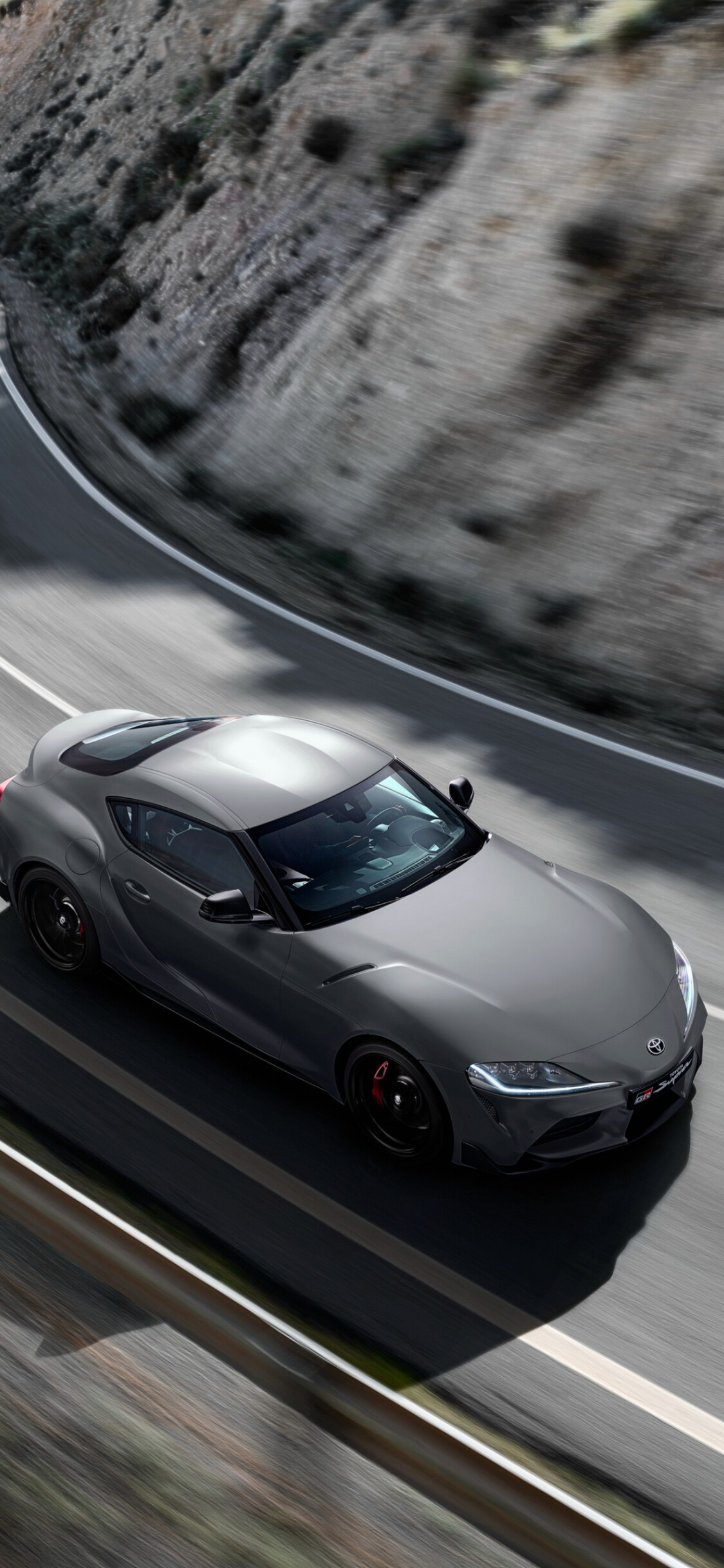 Toyota Supra A90, 2020 model, Sleek silhouette, Sports car excellence, 1130x2440 HD Phone