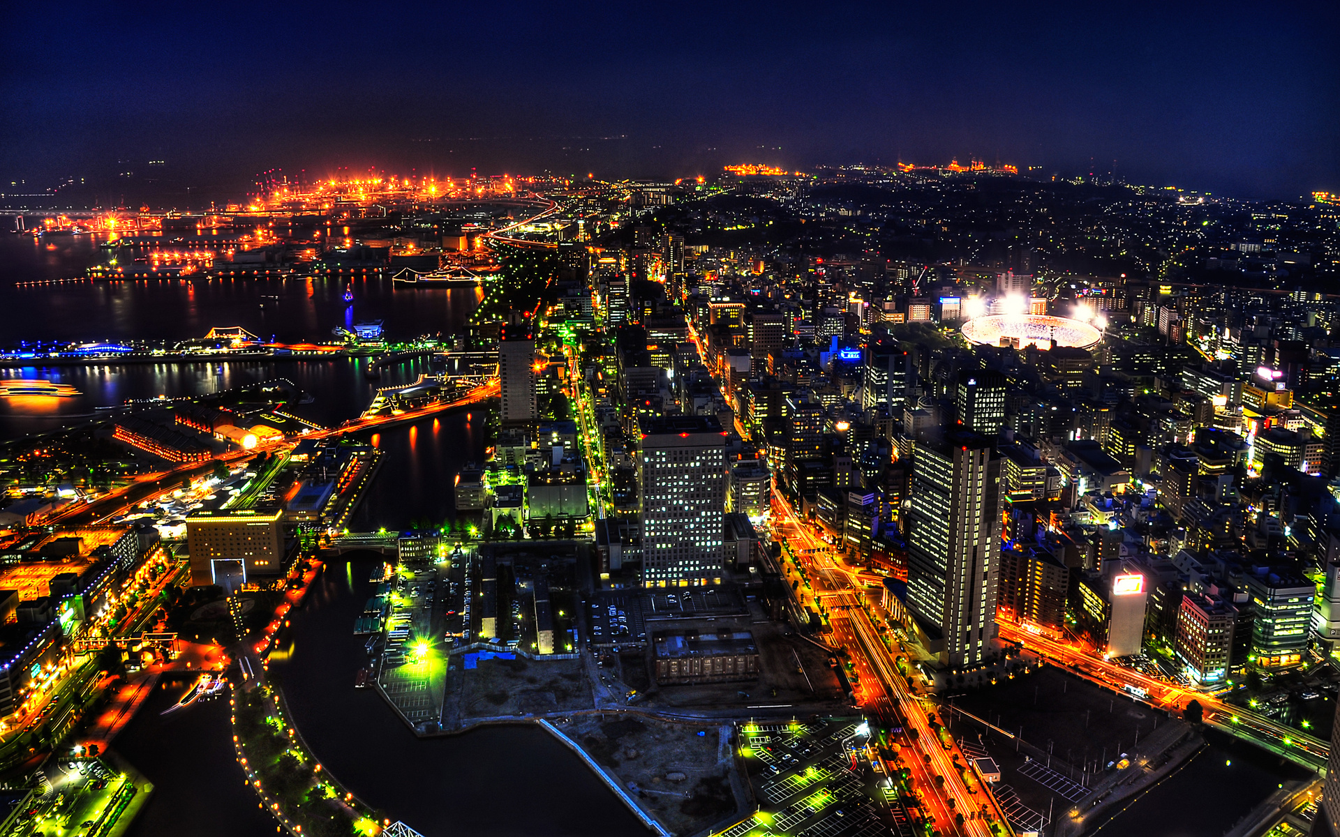 Japan Skyline, Travels, Yokohama wallpapers, Backgrounds, 1920x1200 HD Desktop