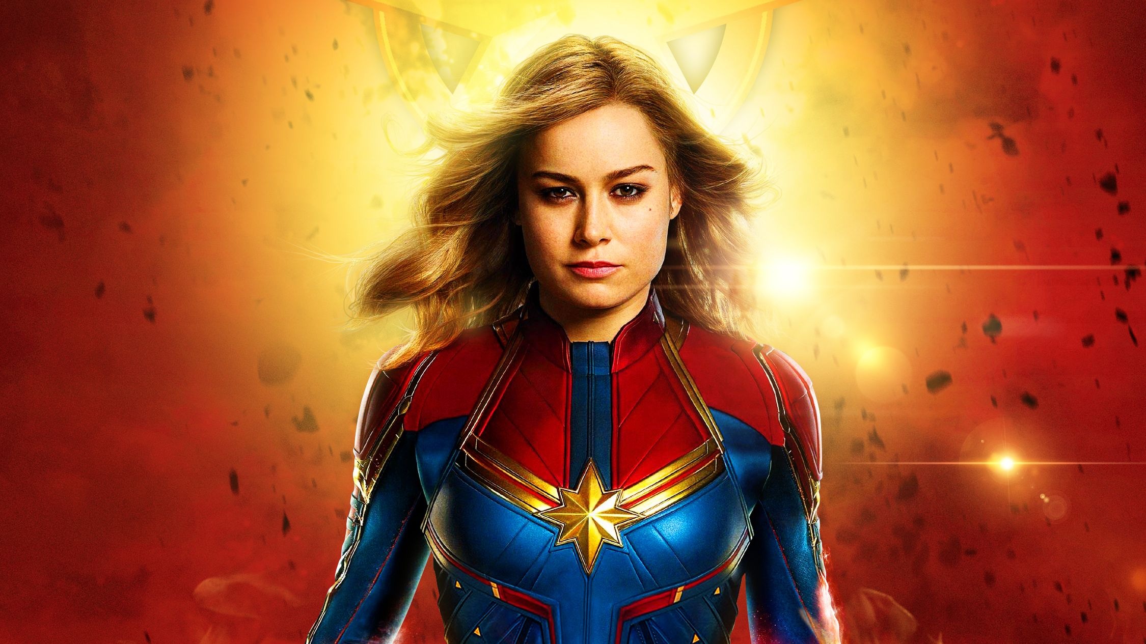 Captain Marvel desktop wallpapers, 4K HD quality, Heroic backgrounds, Marvel cinematic universe, 2250x1270 HD Desktop