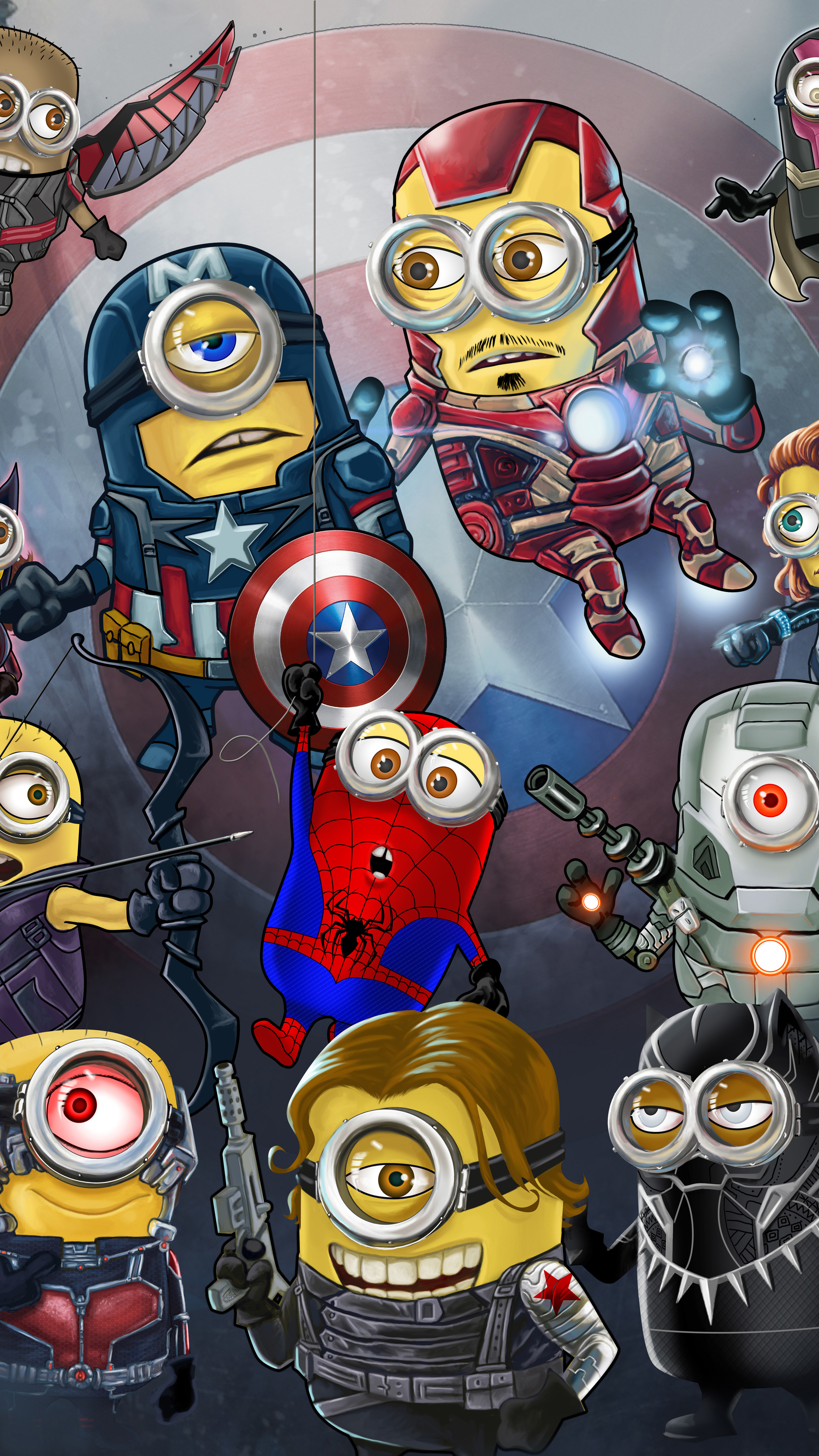 Avengers, Minions Wallpaper, 2160x3840 4K Phone