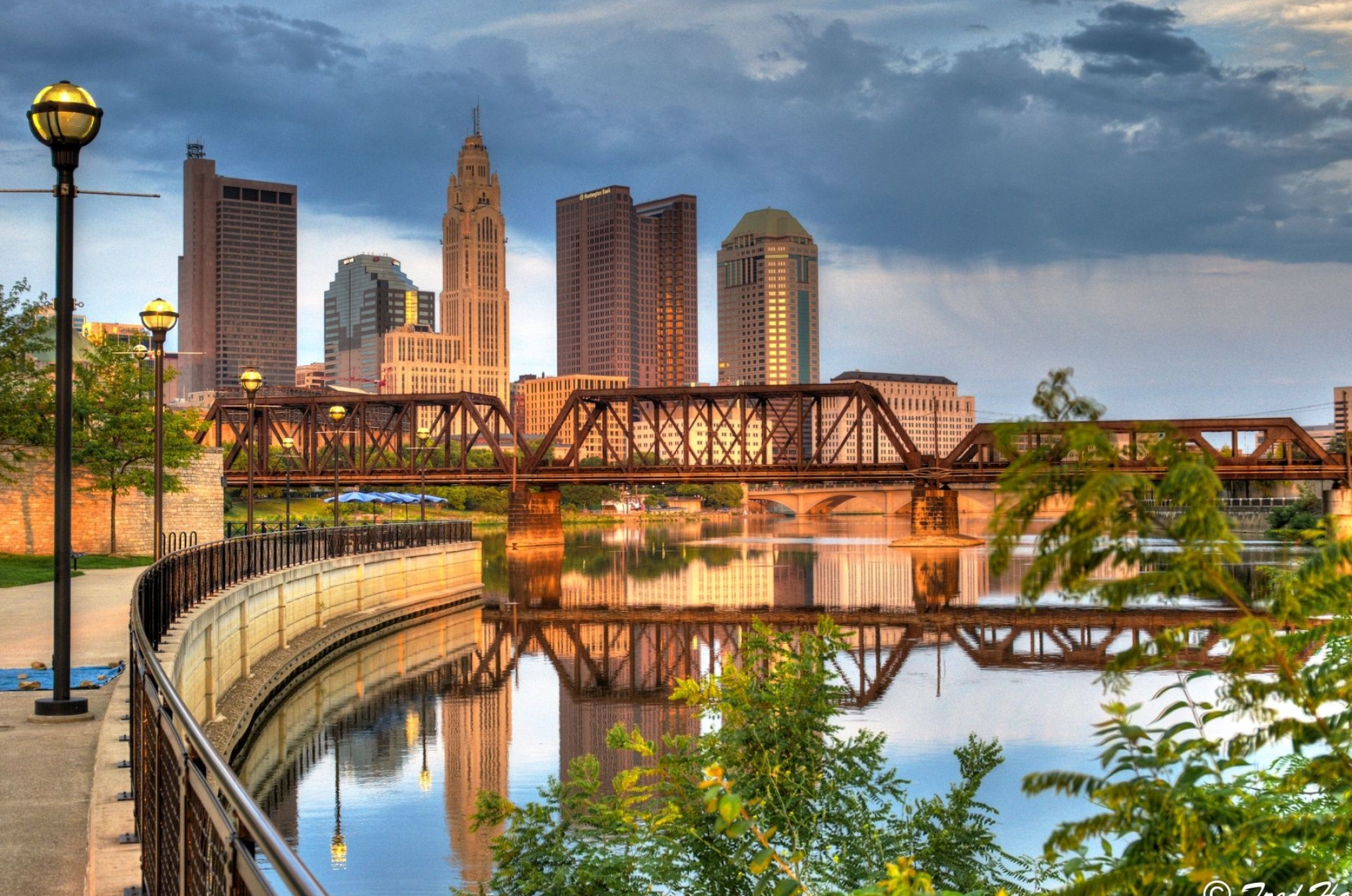 Columbus, Skyline, Travels, City, 2050x1360 HD Desktop