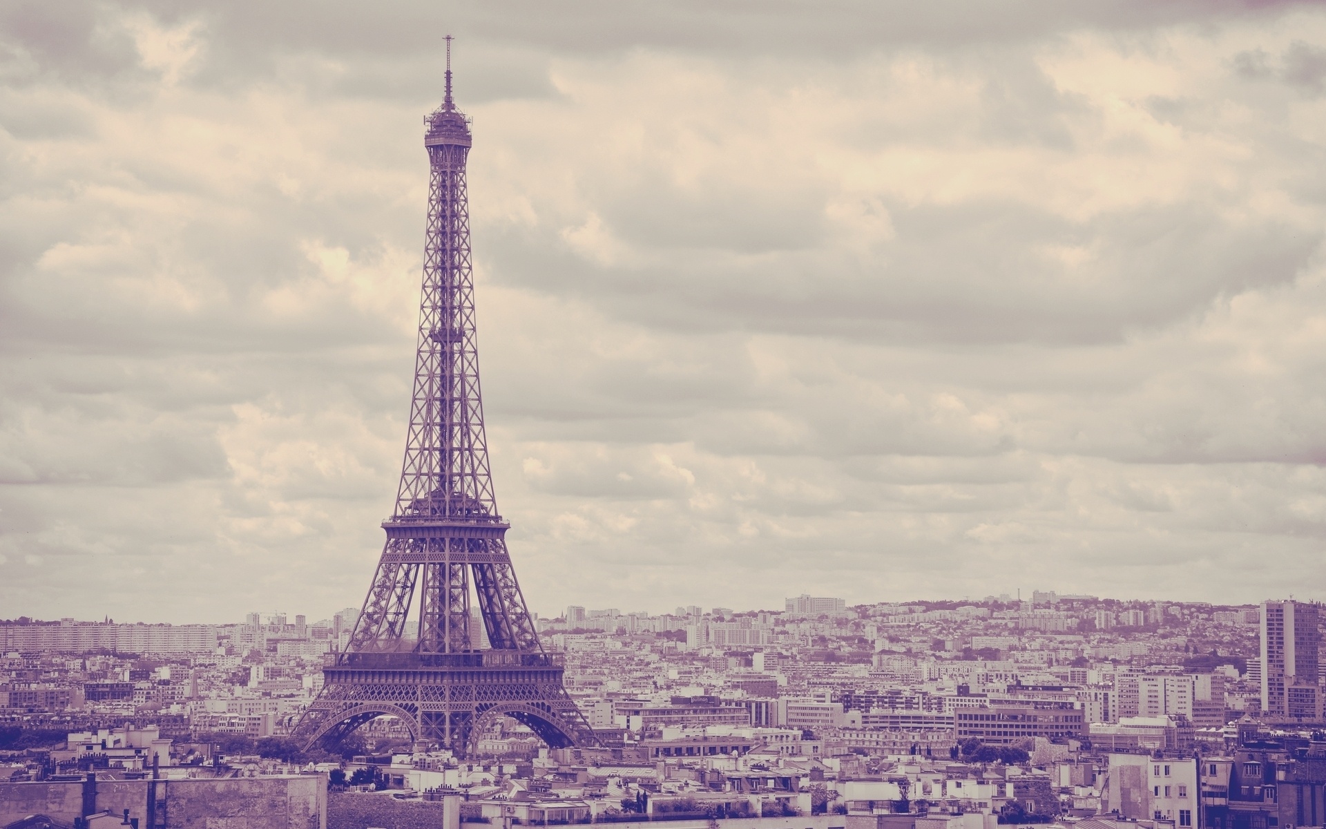 Skyline view, Eiffel Tower, Widescreen background, France attraction, 1920x1200 HD Desktop