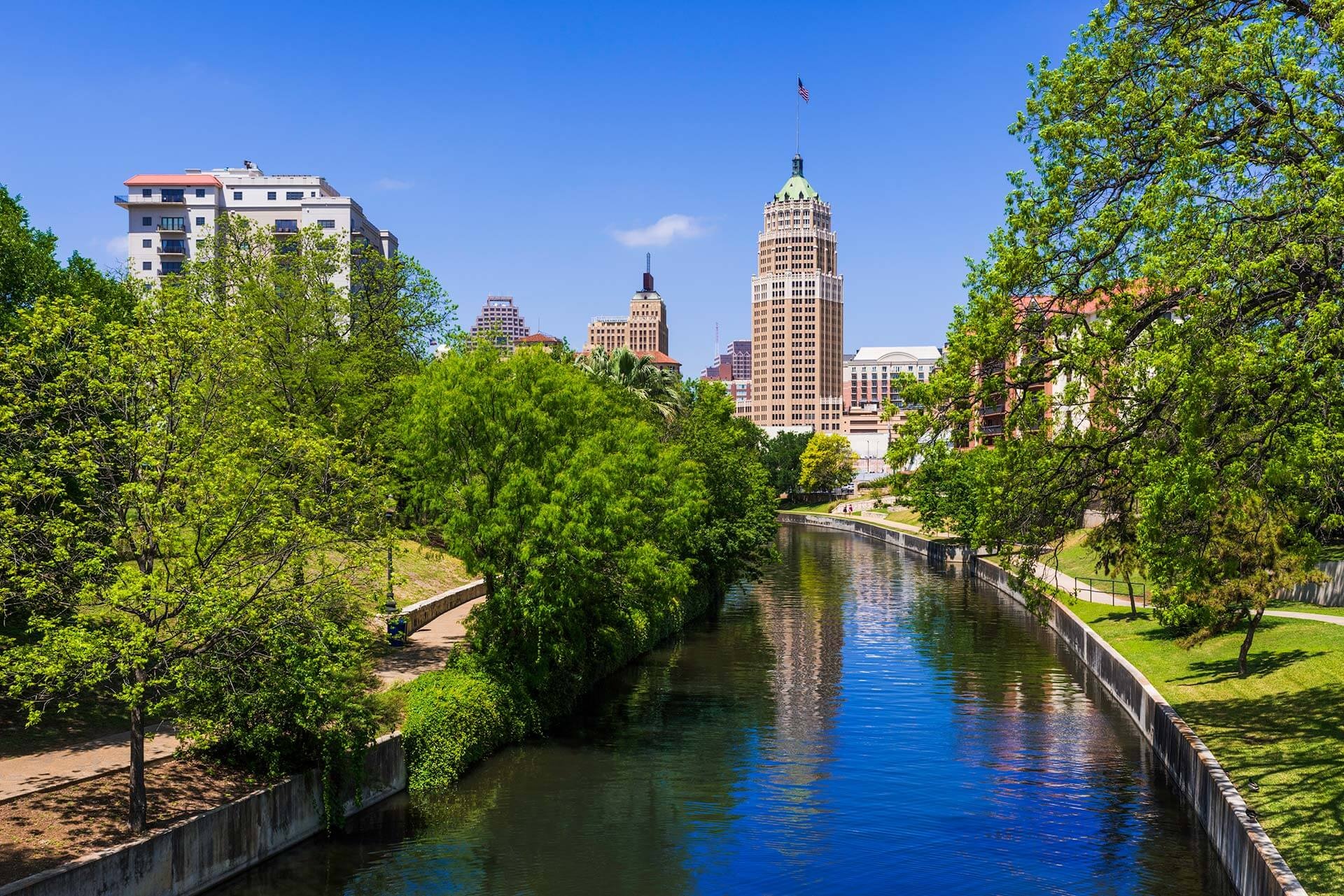 San Antonio Skyline, Home security systems, Alarm systems, City travel, 1920x1290 HD Desktop